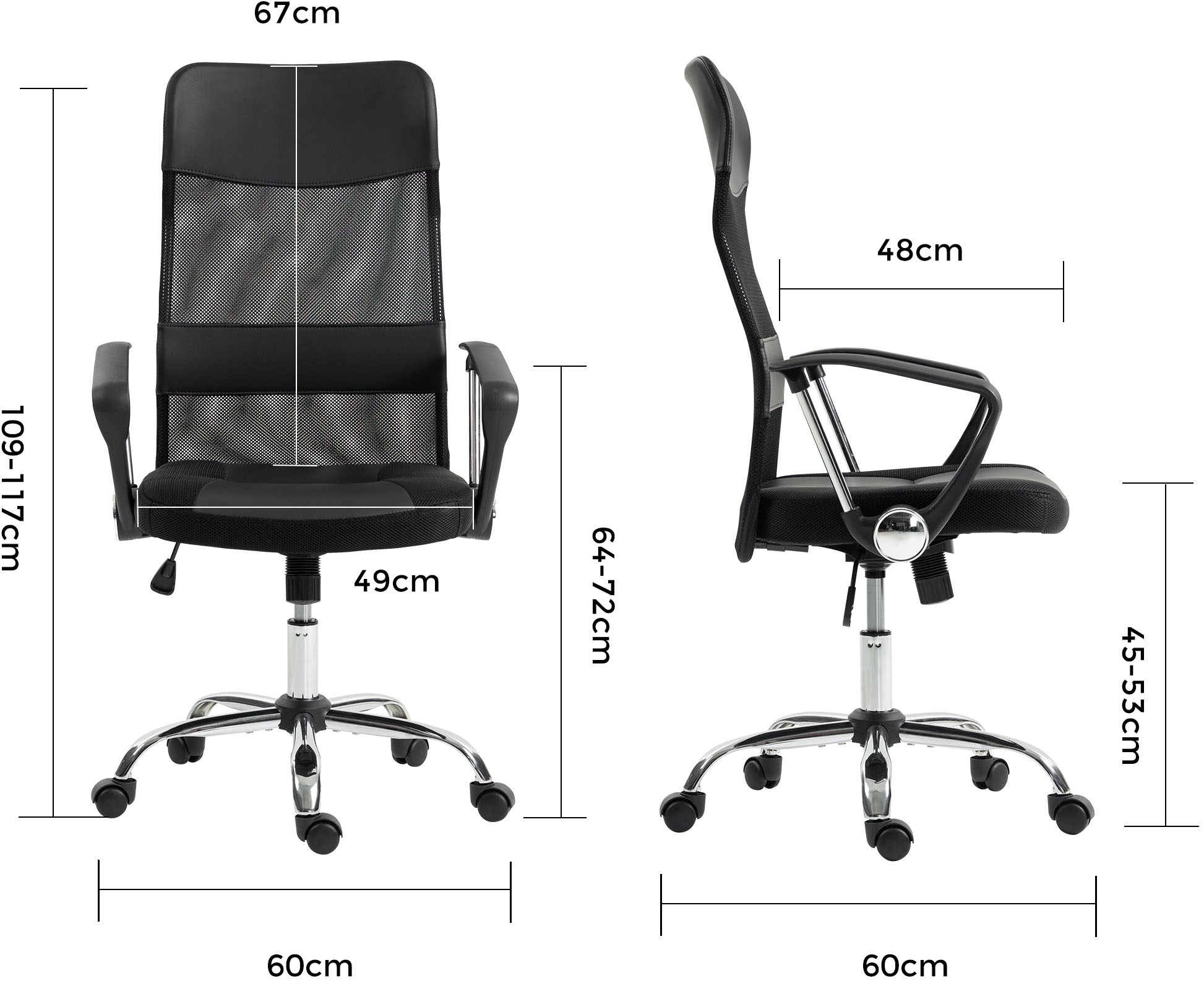 Duo Collection Bürostuhl »Regensburg« () mit verchromten Fußkreuz, Chefsessel