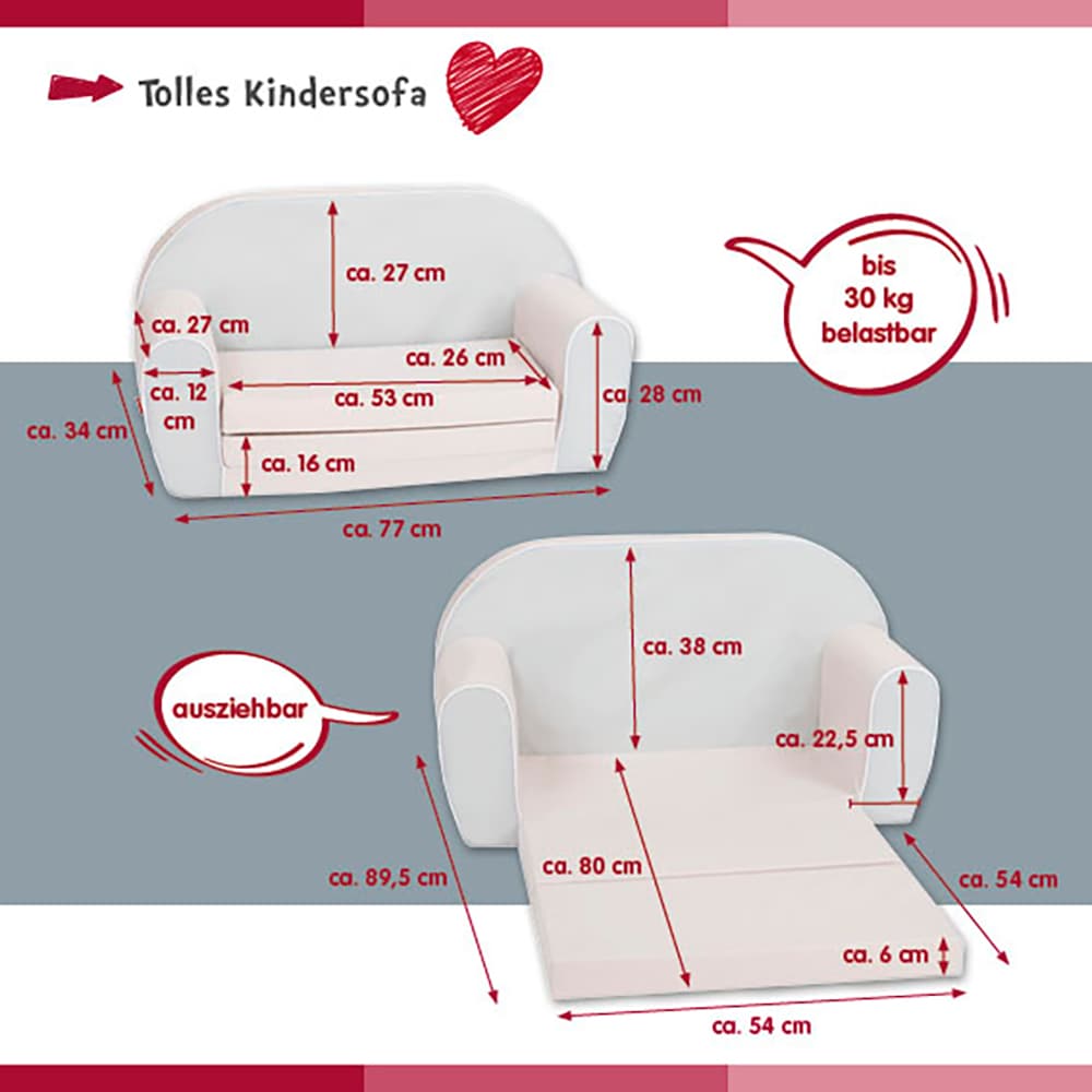 Knorrtoys® Sofa »Soft, plush beige«, für Kinder; Made in Europe