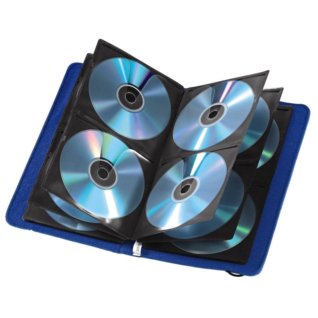 Hama CD-Hülle »CD / DVD / Blu-ray-Tasche "Felt" für 48 Discs, Schutzhülle, Cover Blau«