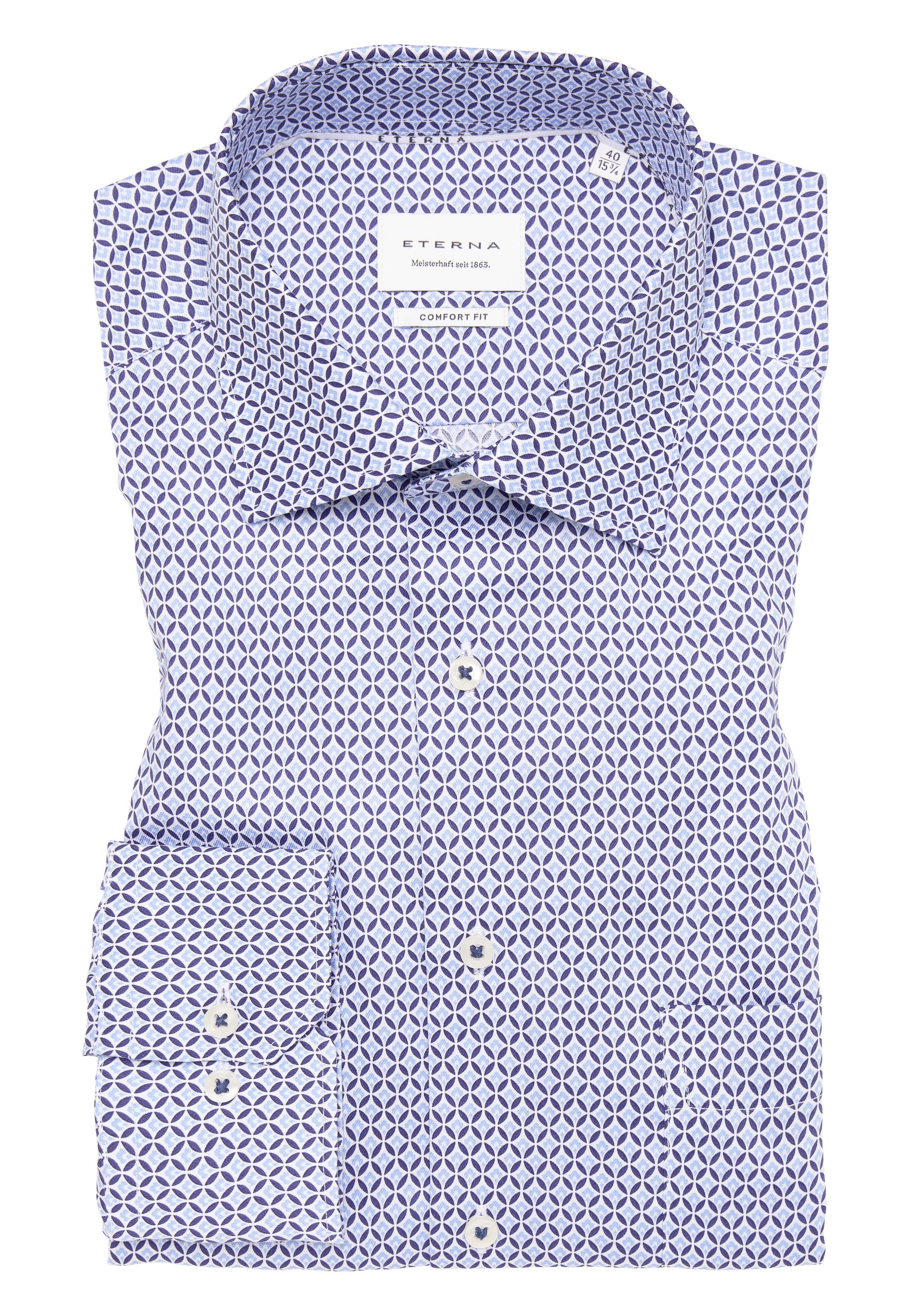Eterna Langarmhemd »COMFORT FIT« NON IRON (bügelfrei)