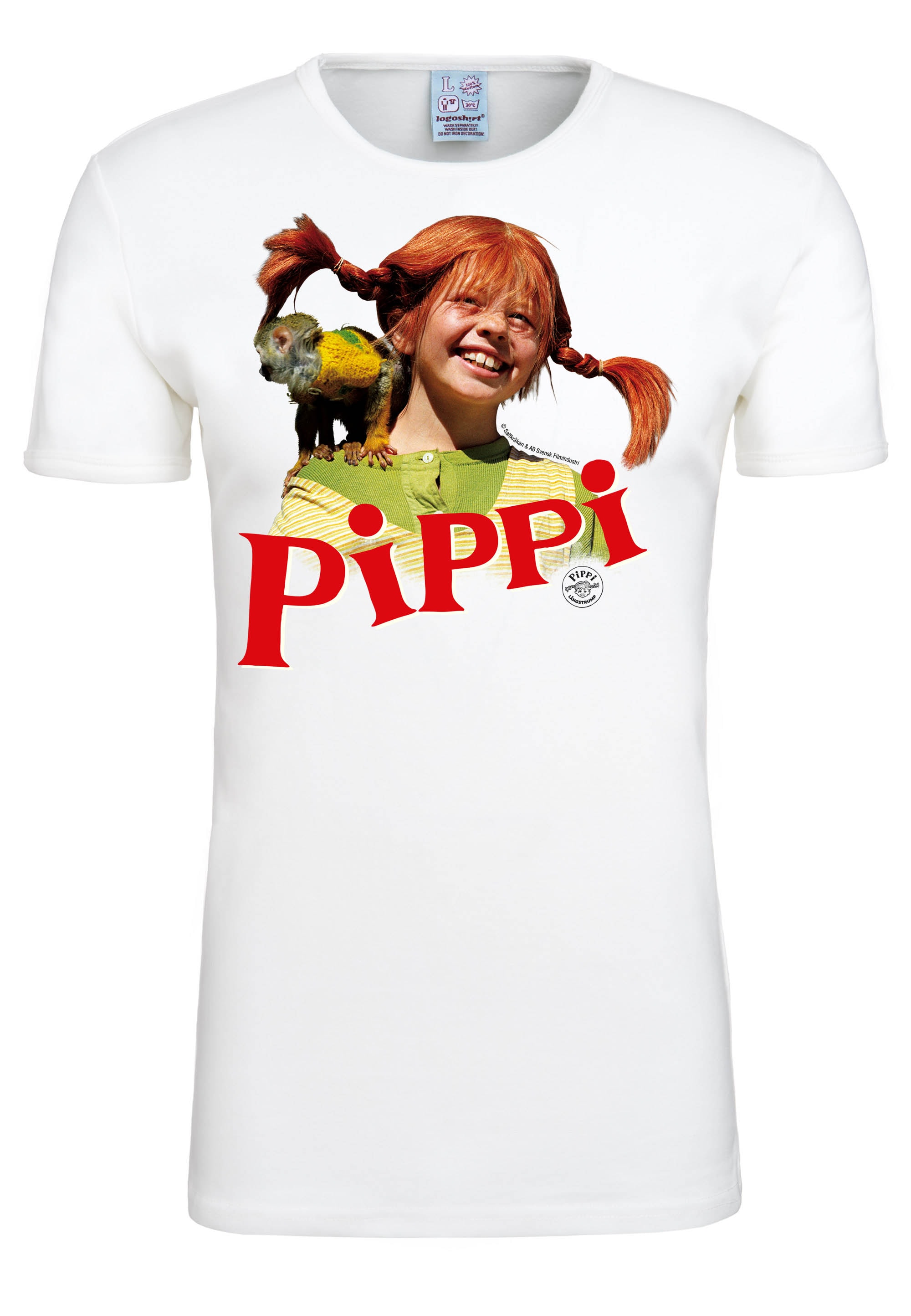 LOGOSHIRT T-Shirt »Pippi Langstrumpf«, mit frechem Frontprint