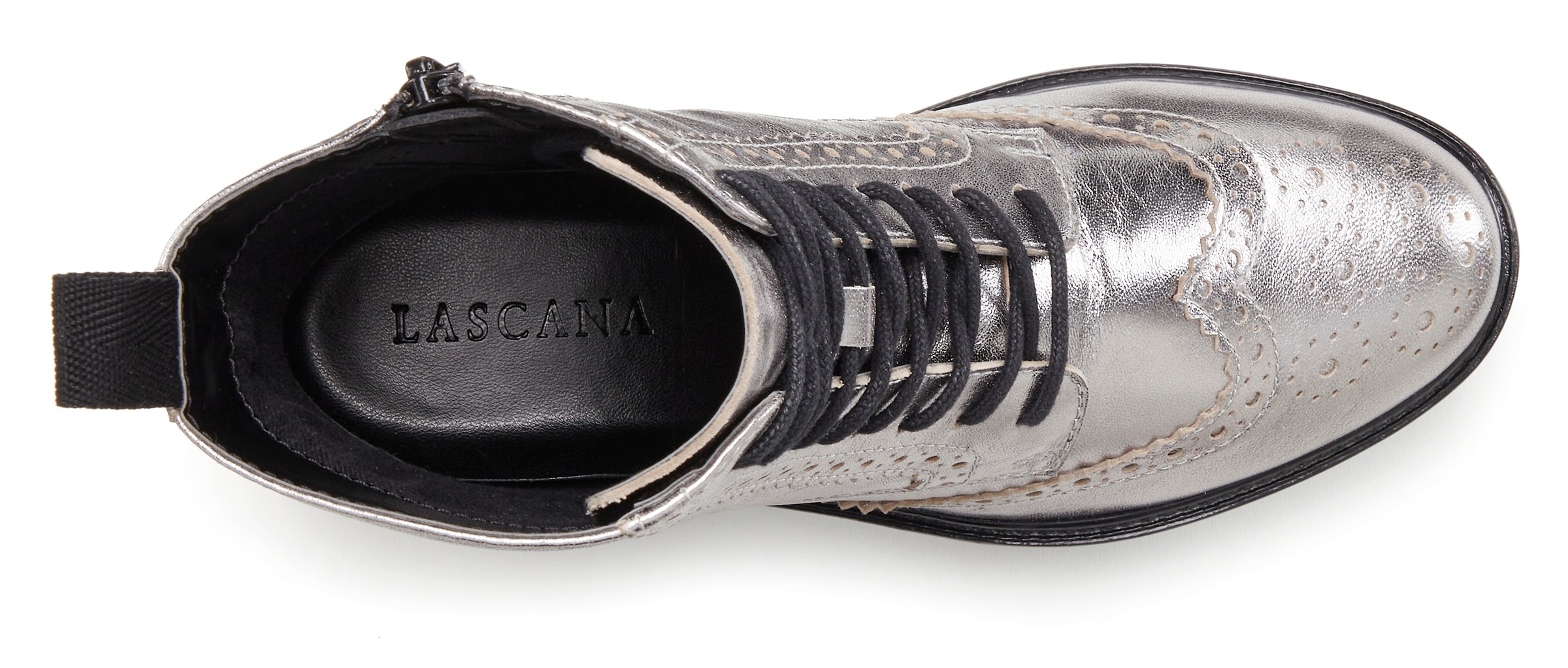 Thumbnail - LASCANA Schnürstiefelette, Ankle Boots, Leder, Schnüren & Reißverschluss