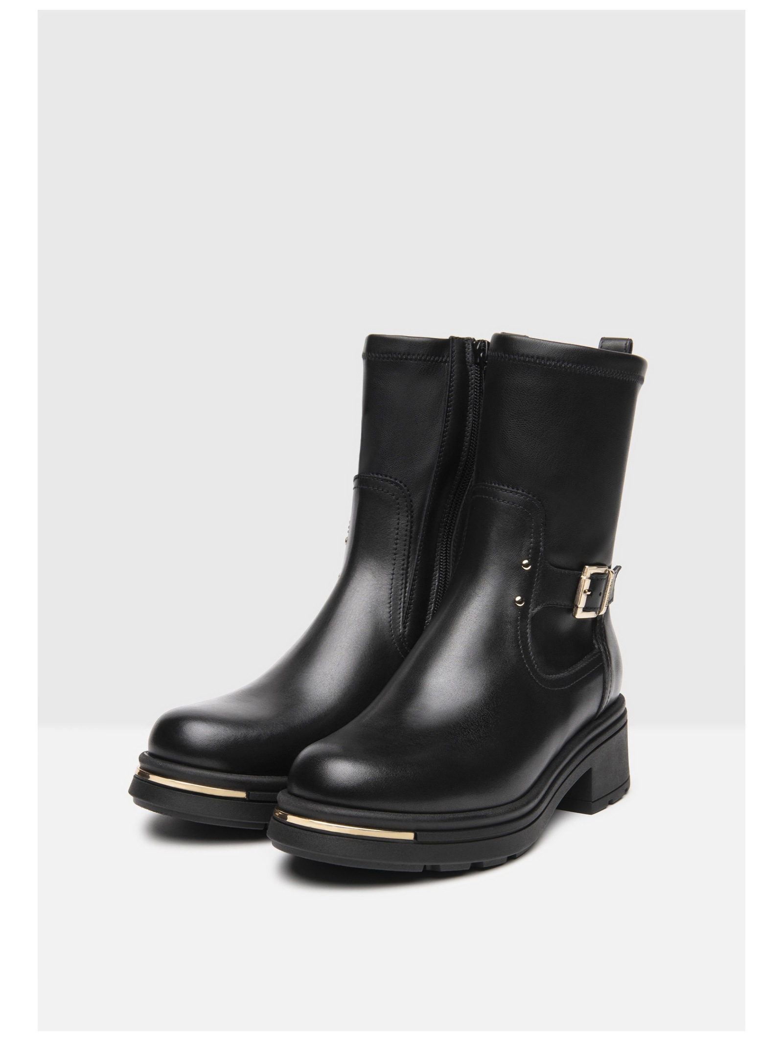 Stiefelette NERO GIARDINI "Nero Giardini Stiefelette Leder/Synthetik", Damen, Gr. 39, schwarz, Leder, Synthetik, Schuhe Stiefelette 3