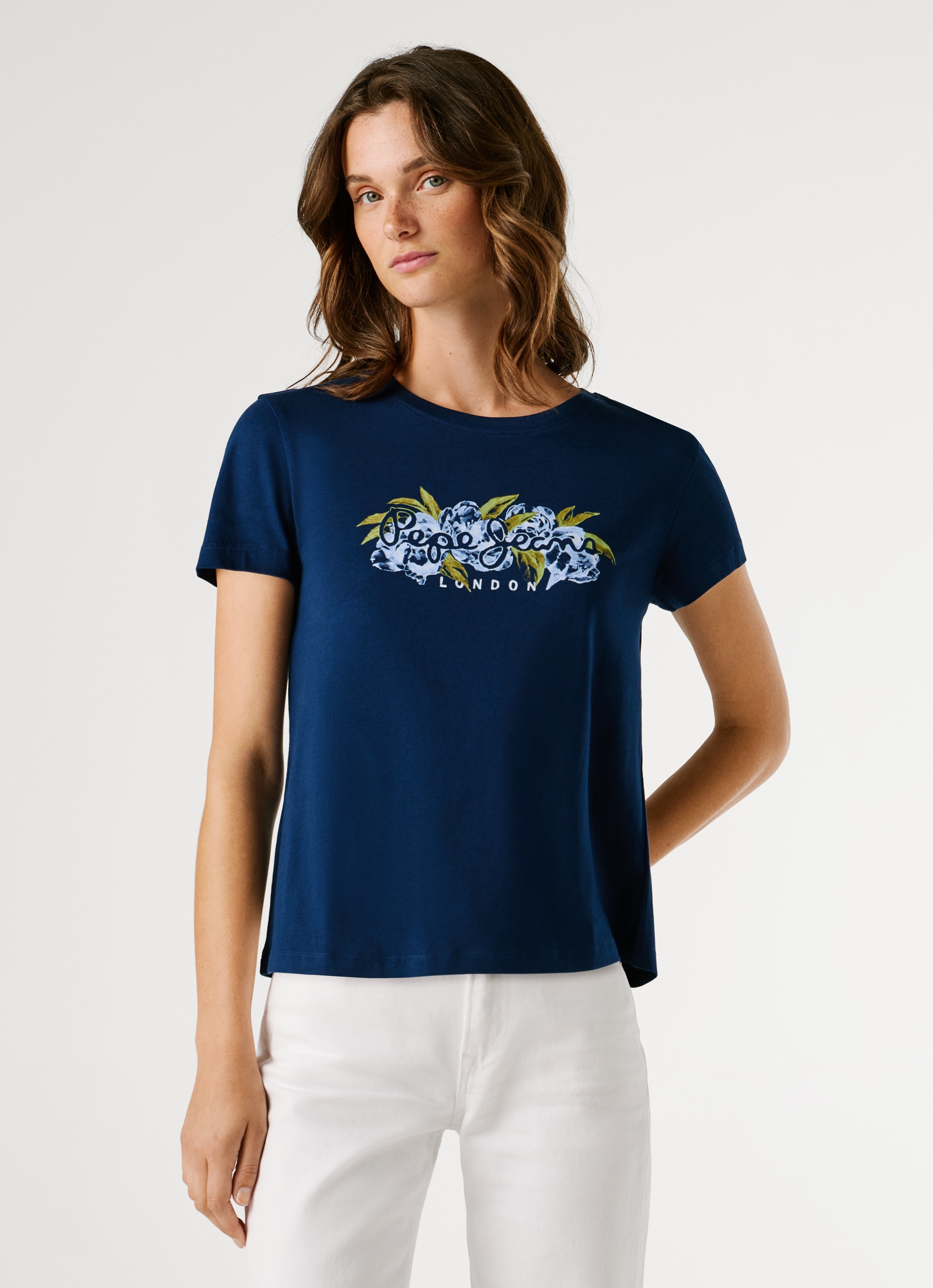 Pepe Jeans T-Shirt "MAHINA" mit floralem Print günstig online kaufen