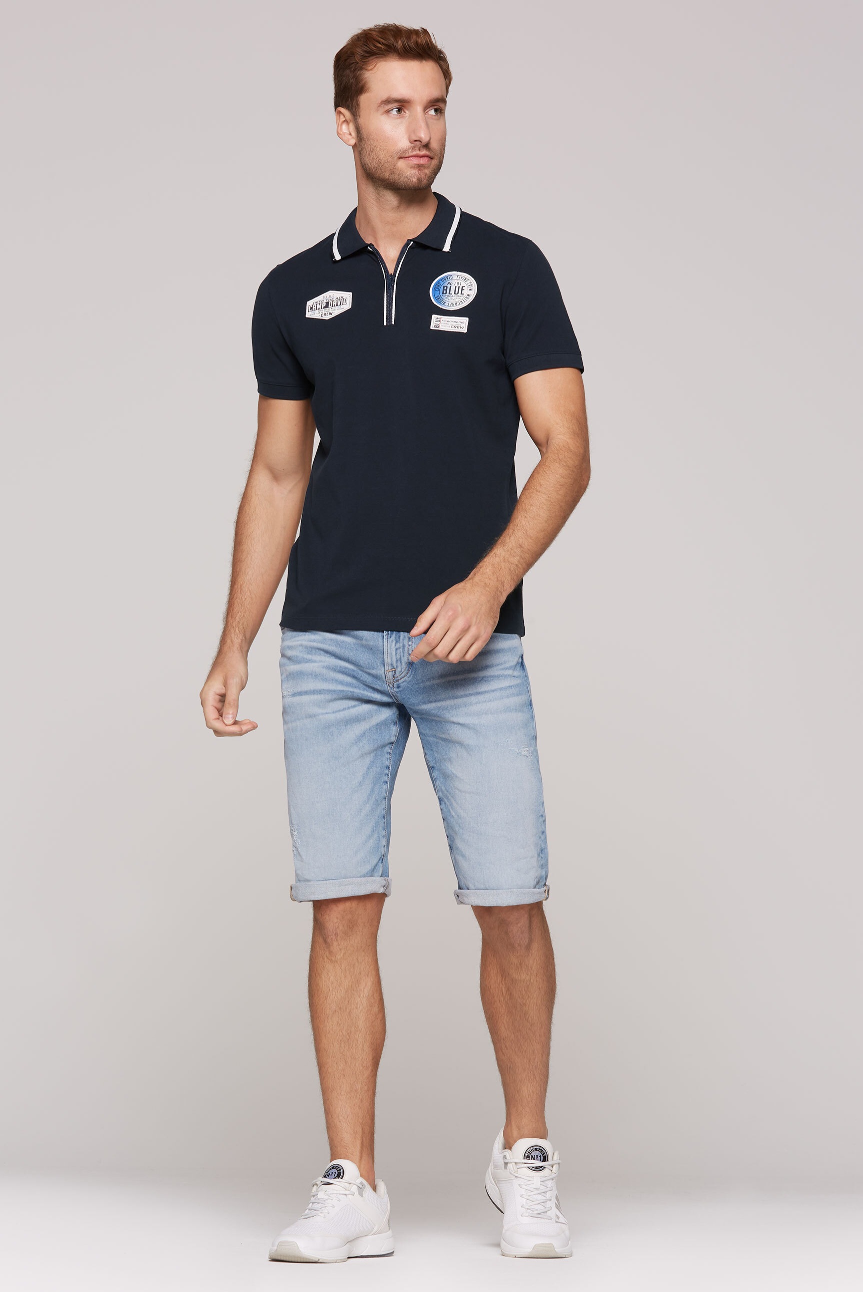 CAMP DAVID Poloshirt, aus Baumwolle