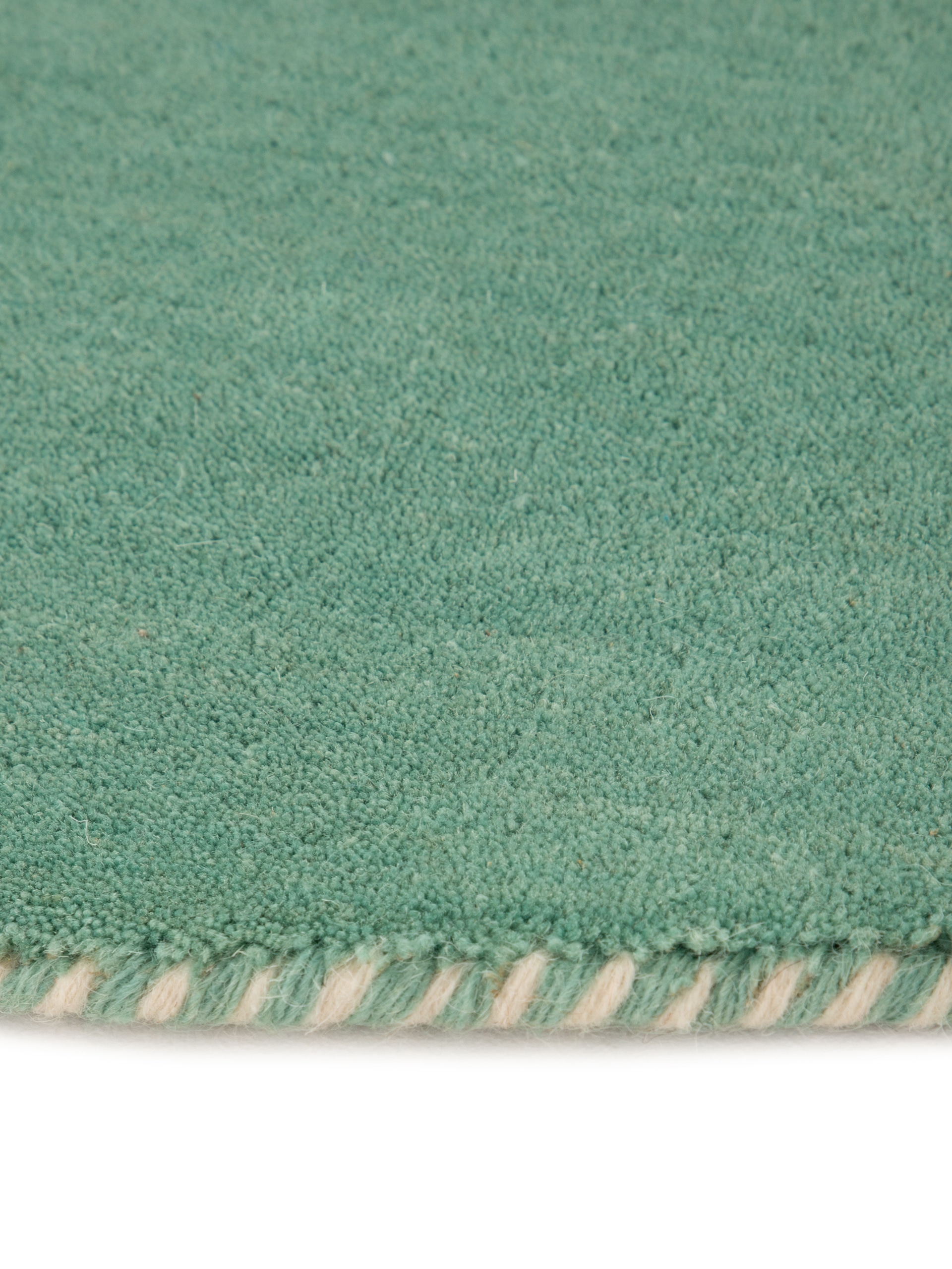 carpetfine Wollteppich »Gabbeh Lola Uni«, rund, 14 mm Höhe, mit natürlichem Pflanzenmaterial von Hand gewebt, auch als Läufer