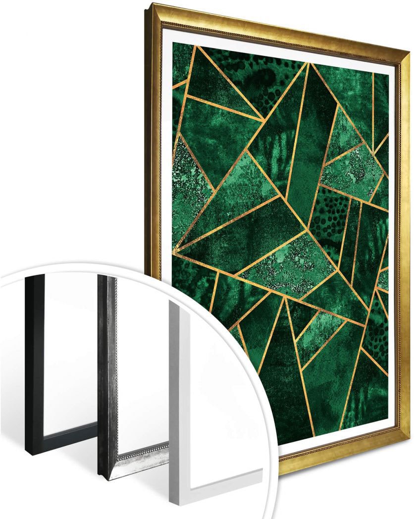 bestellen St.) Wall-Art Smaragd«, »Grüner | Schriftzug, BAUR (1 Poster