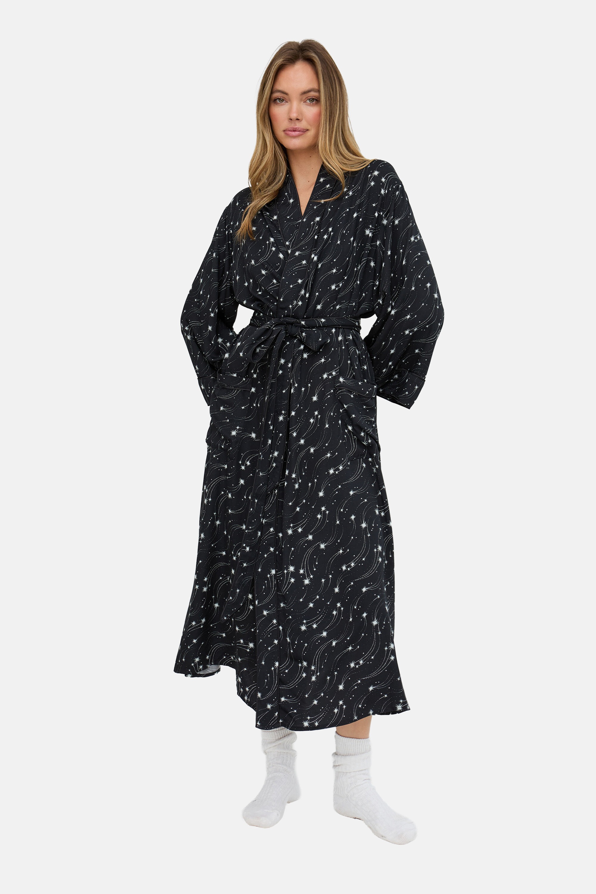Lily and Lionel Bademantel "Corina Kimono Style Print Robe Damen" günstig online kaufen