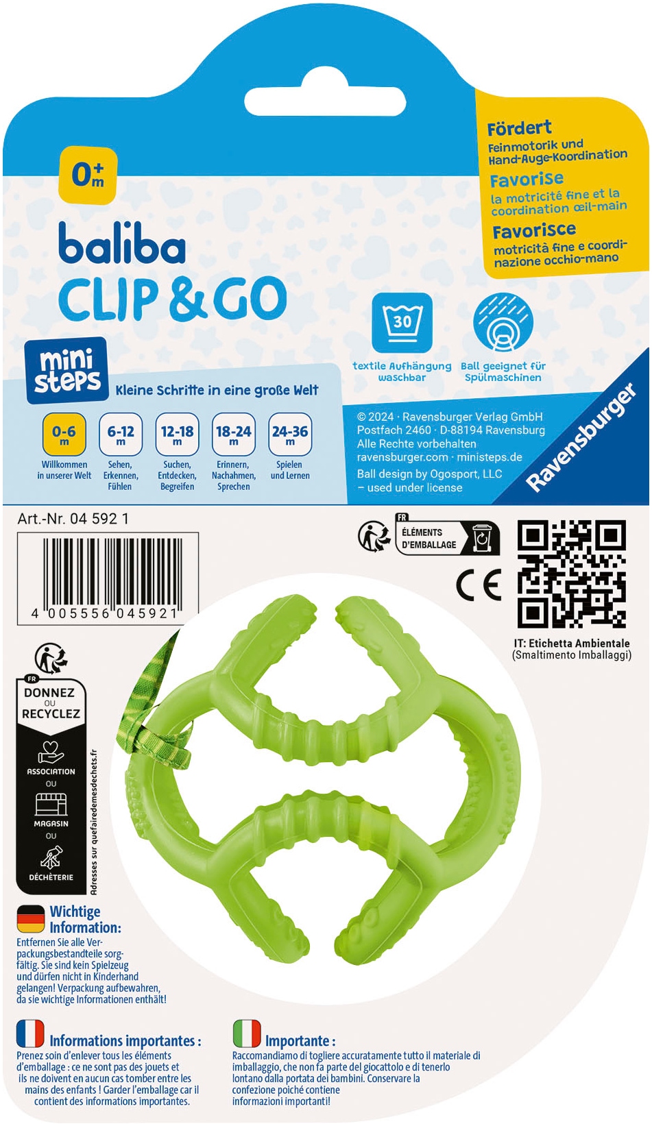 Ravensburger Greifspielzeug »baliba Clip & Go, grün«
