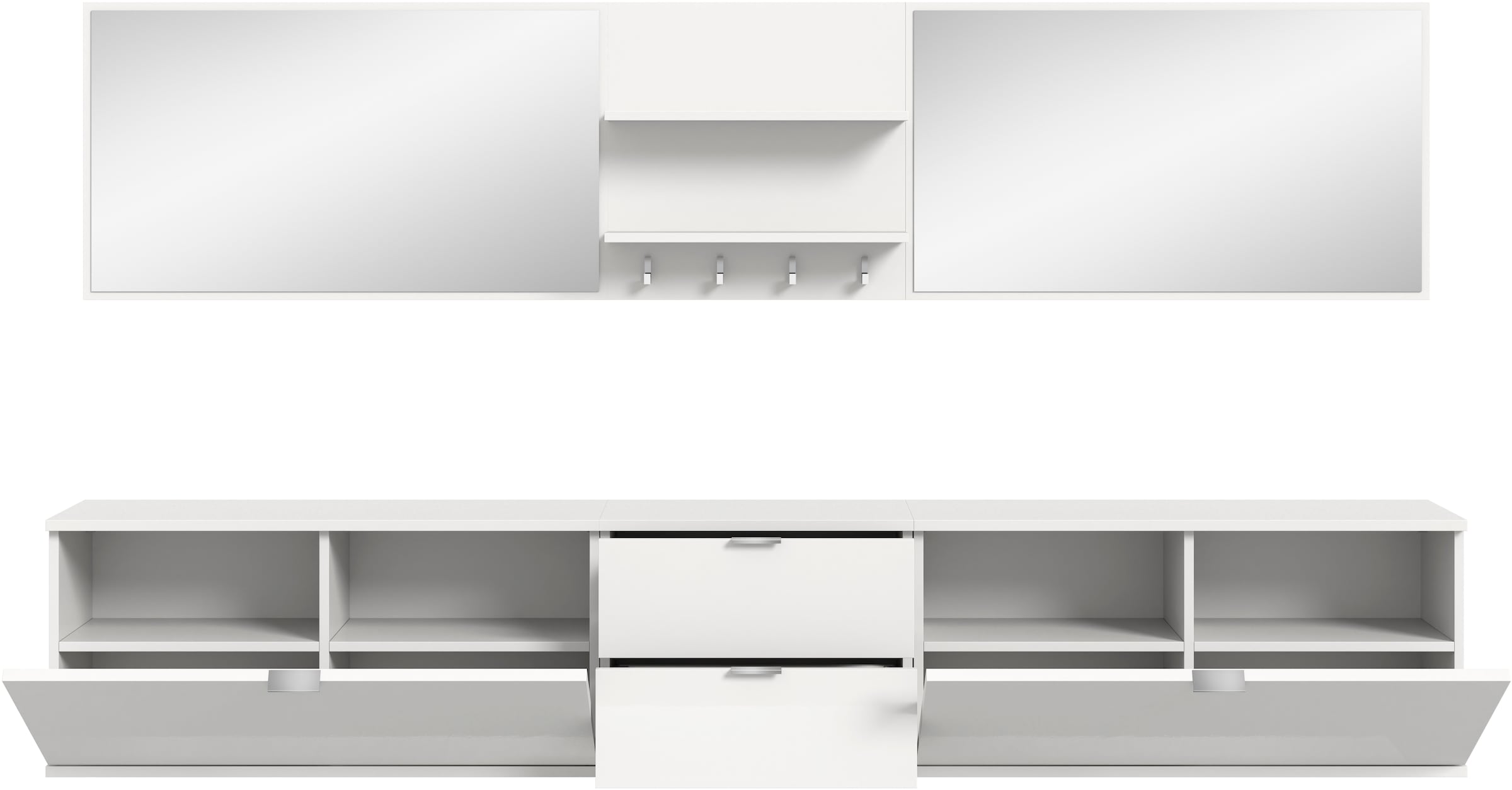 INOSIGN Garderoben-Set, (6 St.), Trondheim, Garderobenset 6-tlg.Breite 236 cm, Flur, Diele, Kombination