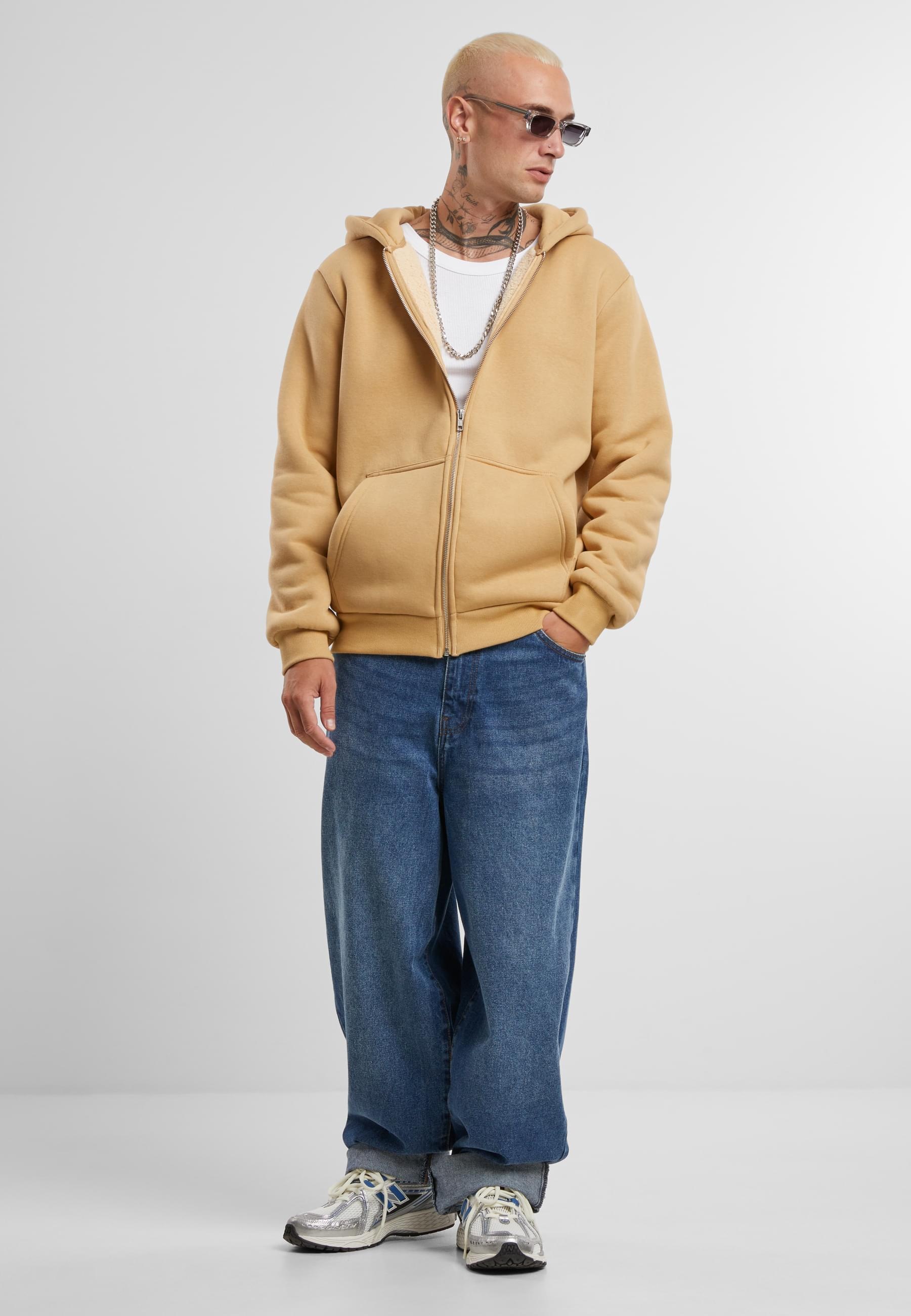 URBAN CLASSICS Sweatjacke »Urban Classics Bonded Sherpa Zip Hoody«