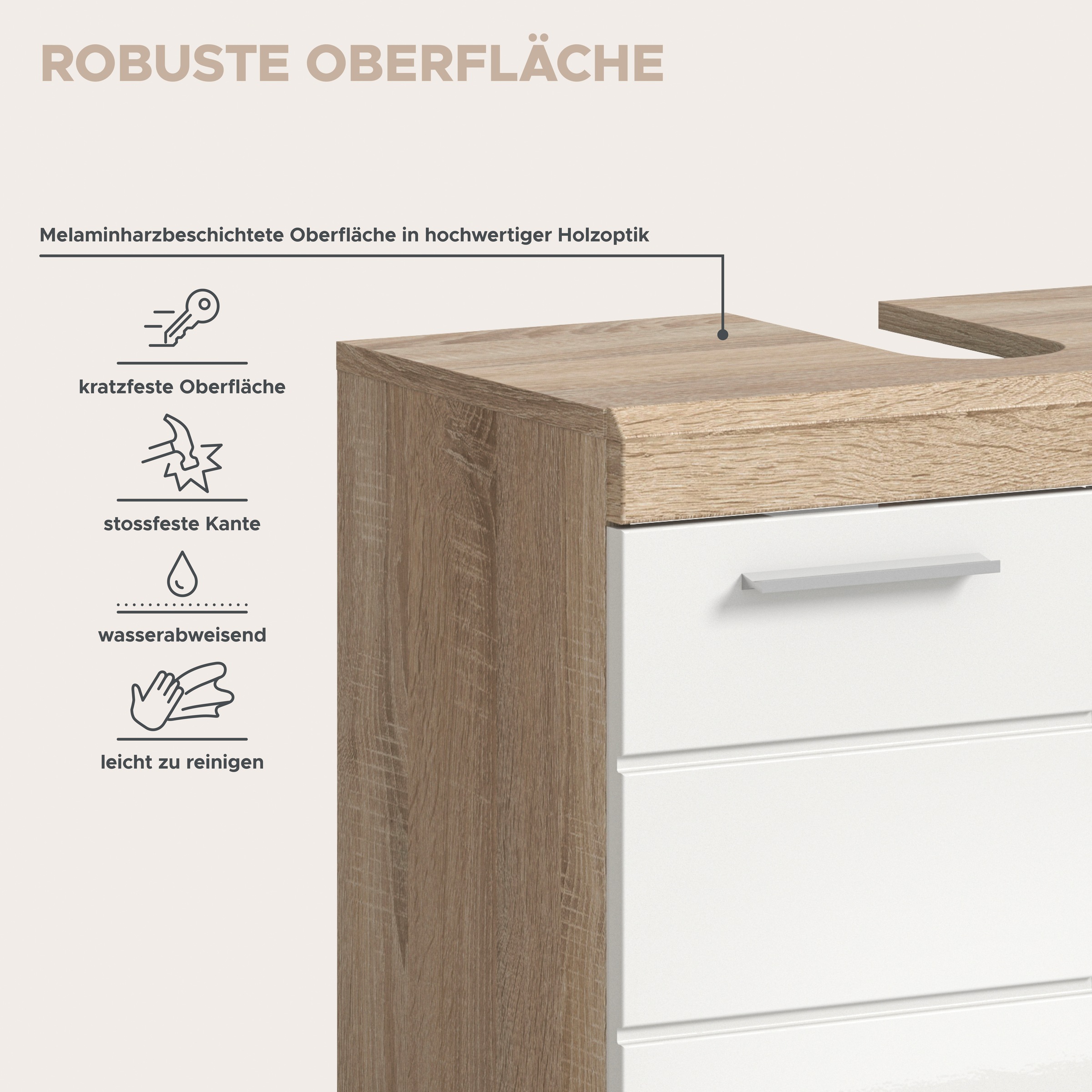 welltime Badmöbel-Set »Siena, 5 teilig, bestehend aus:« Set, TOPSELLER!, 5 Stk. tlg.