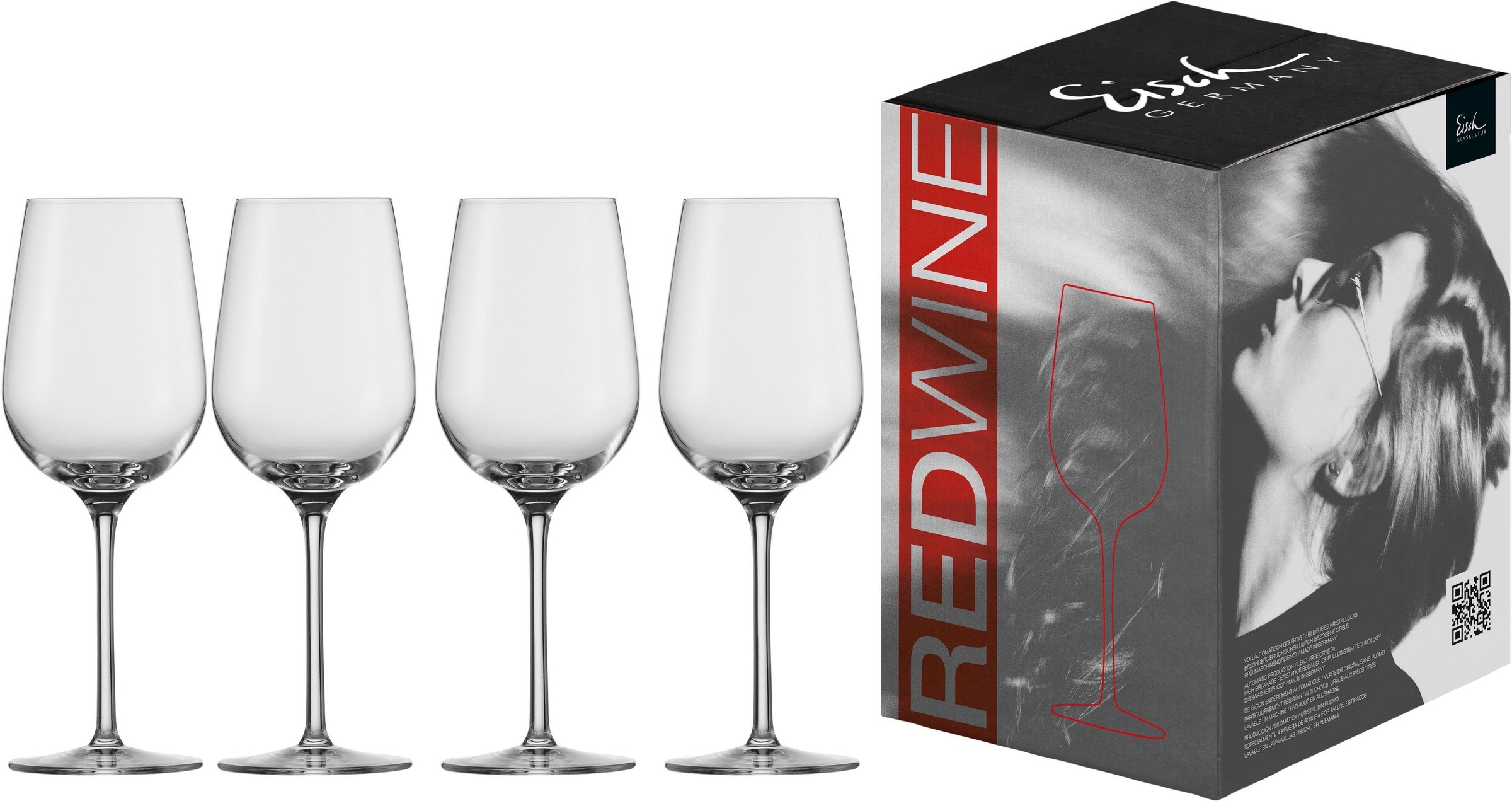 Rotweinglas »Vinezza«, (Set, 4 tlg.), bleifrei, 430 ml, 4-teilig