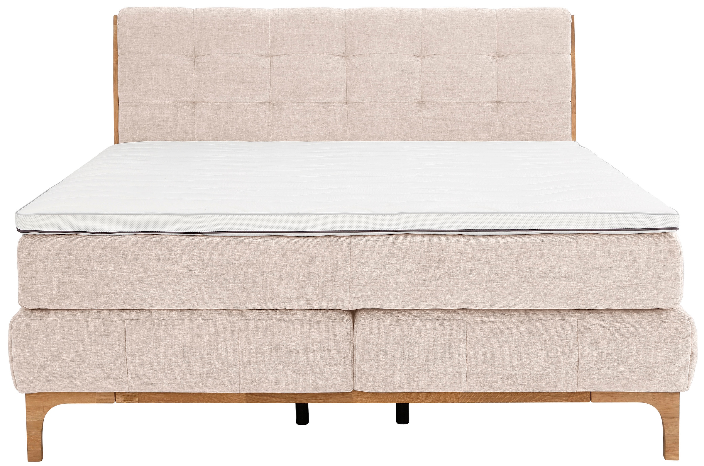 OTTO products Boxspringbett »Jelle«, (5 St.), zertifizierte, recycelte Bezugsstoffe, verschiedene Ausführungen