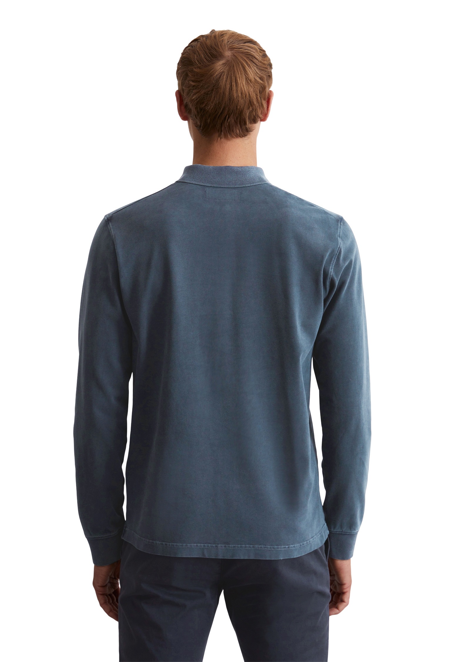 Marc O'Polo Langarm-Poloshirt »aus reiner Bio-Baumwolle«