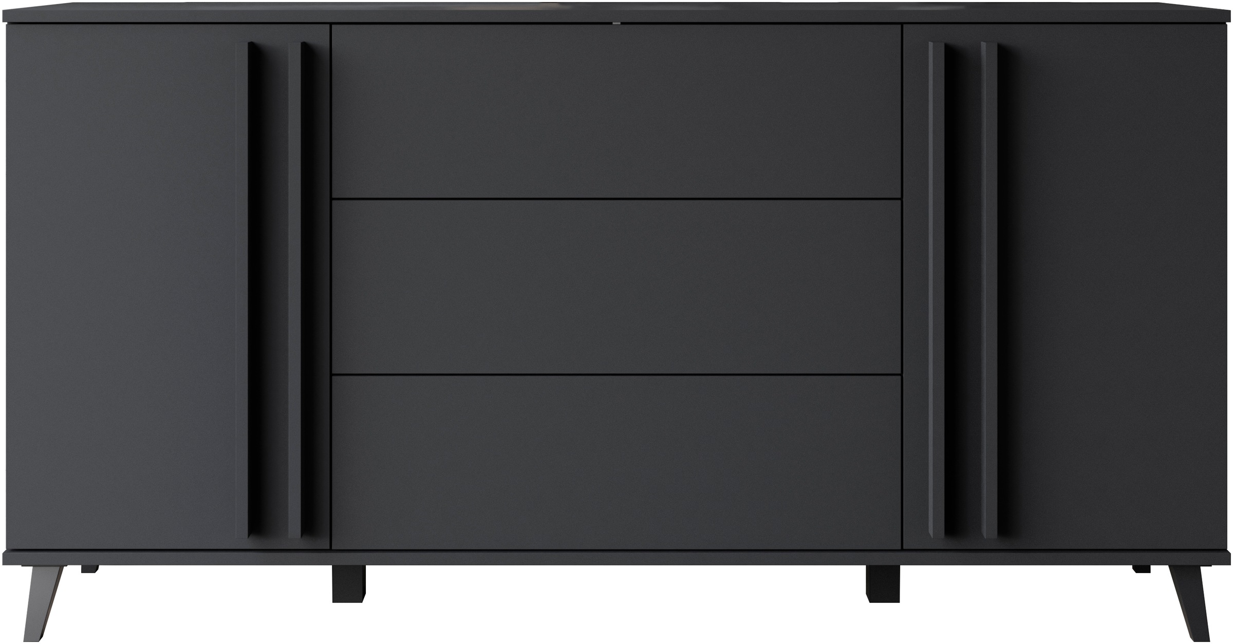 INOSIGN Sideboard »Helsinki, Kommode mit 2 Türen und 3 Schubladen, Breite 150 cm«, (1 St.), Push-to-Open-Schubladen, höhenverstellbare Einlegeböden