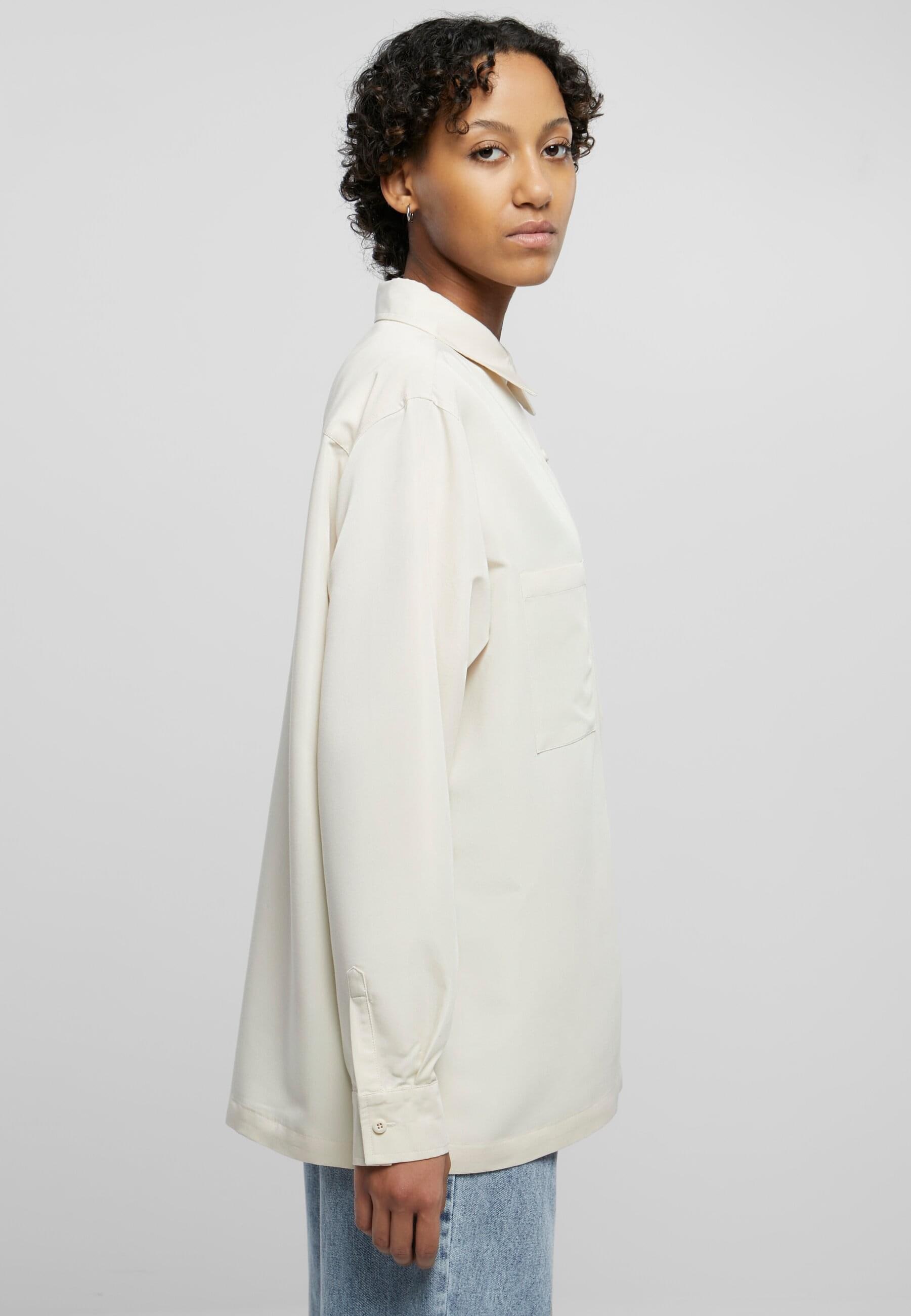 URBAN CLASSICS Langarmhemd »Urban Classics Damen Ladies Oversized Twill Shirt«