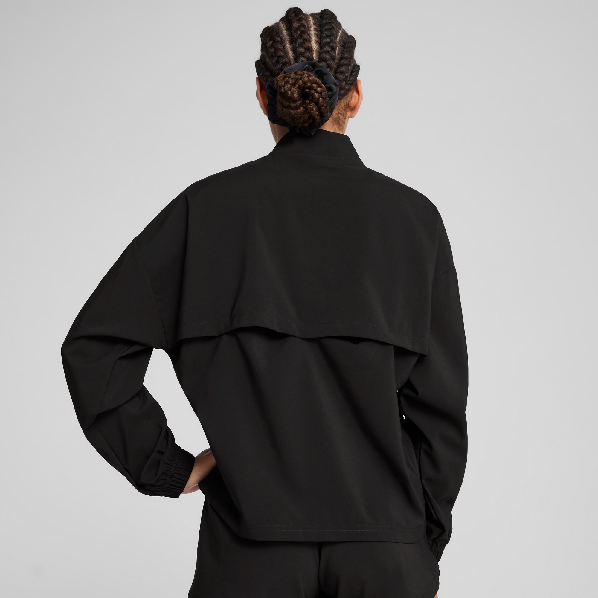 PUMA Trainingsjacke »W STRONG WOVEN JACKET«, ohne Kapuze