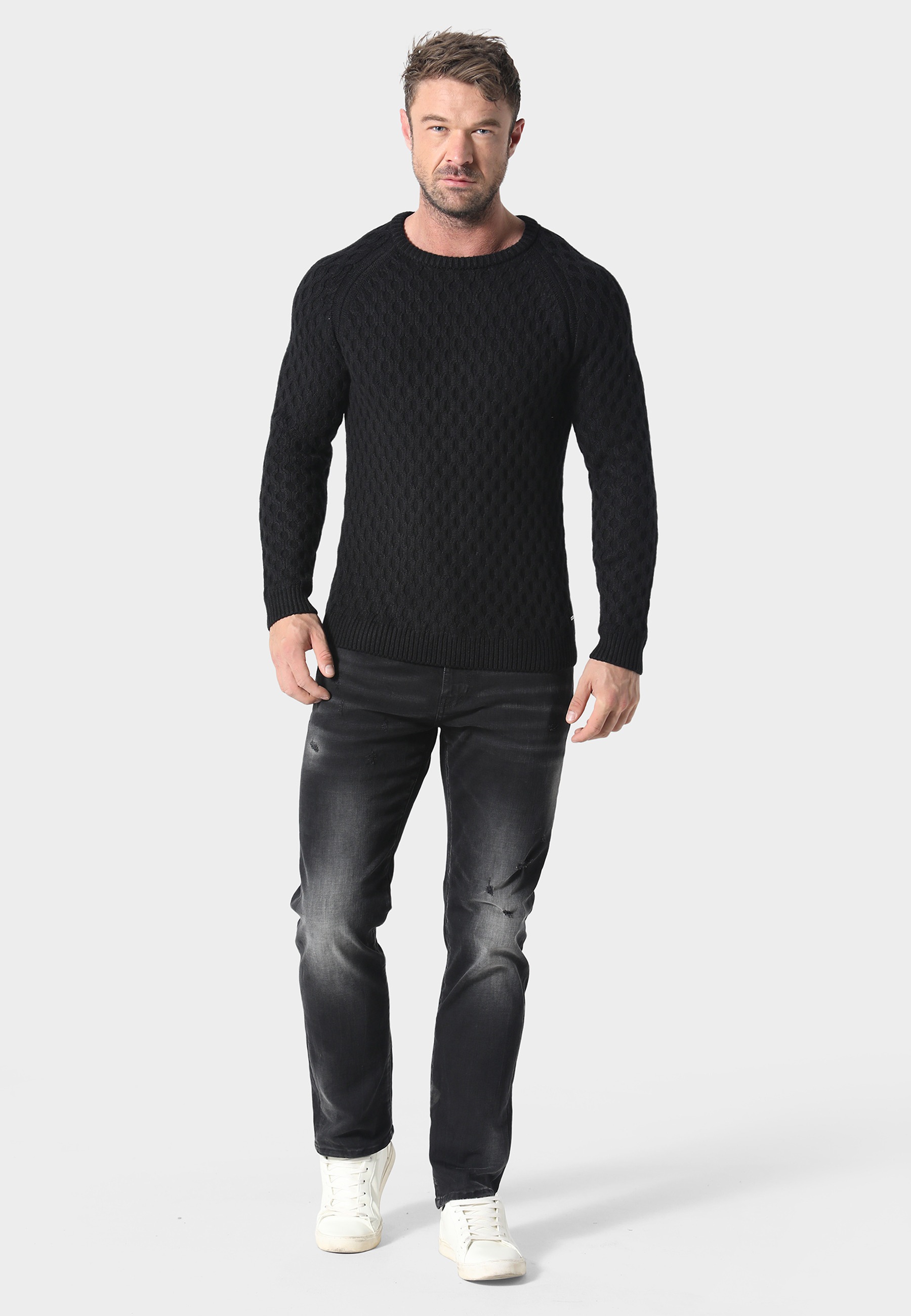 883Police Rundhalspullover »883 Police WOODSON KNITWEAR« 1