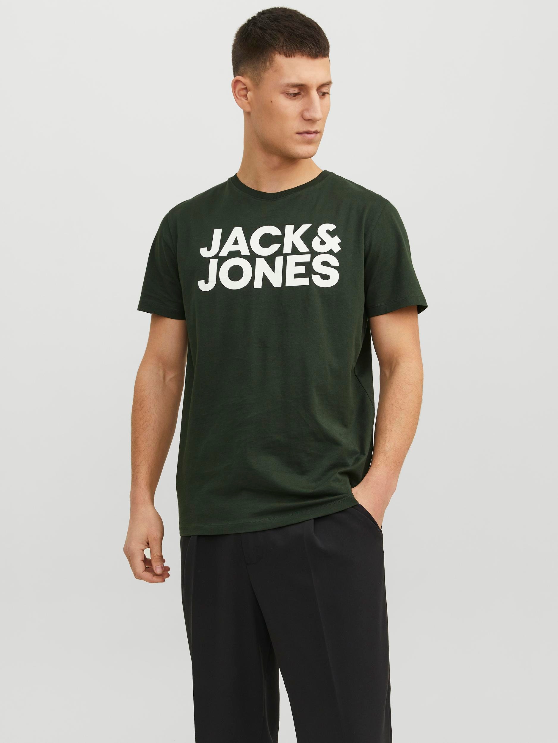 Jack & Jones Rundhalsshirt "JJECORP mit Logo-Print und klassischem Rundhals günstig online kaufen