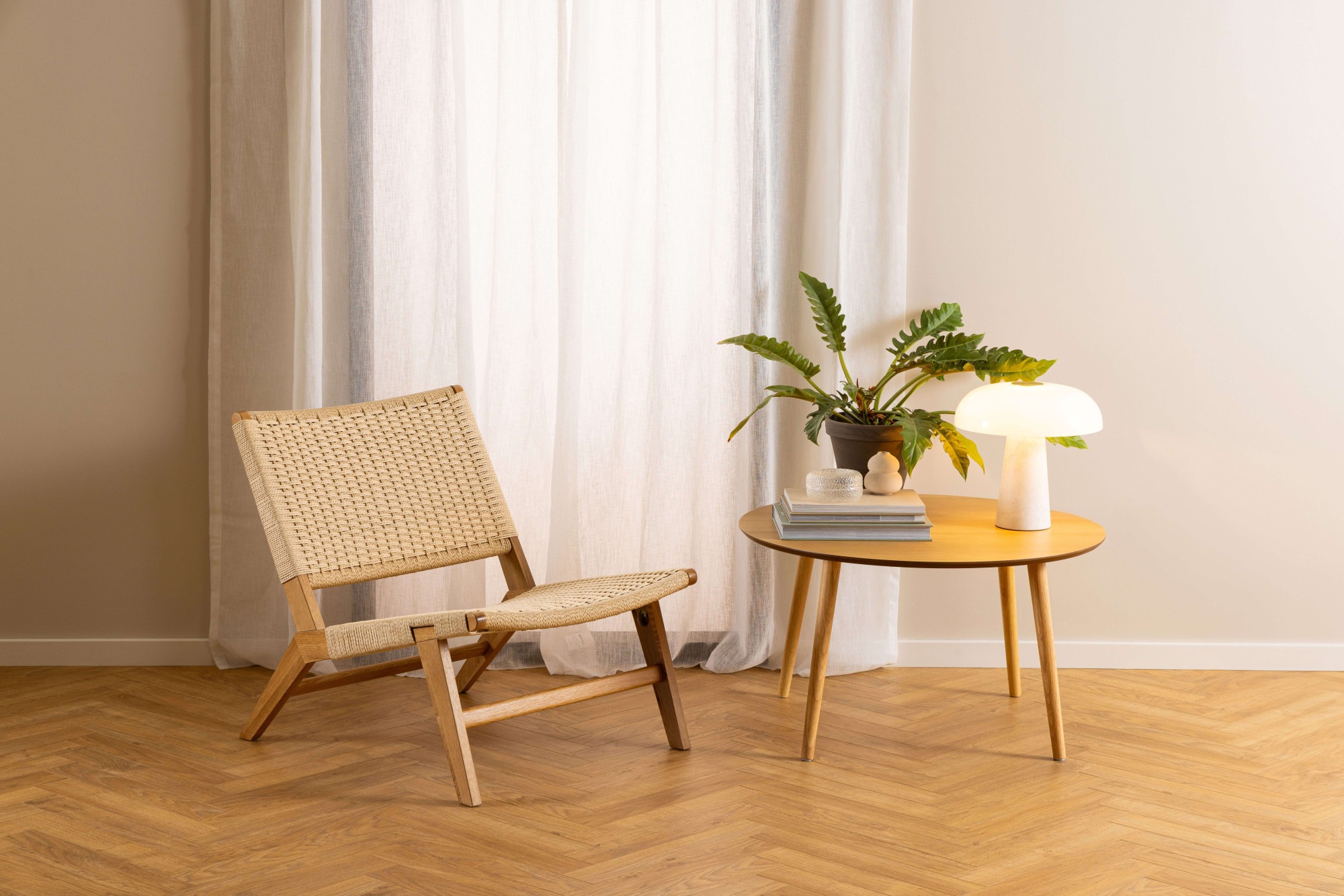 ACTONA GROUP Loungesessel »Carson«, Eiche, minimalistischer Stil, erhältlich in zwei Farben