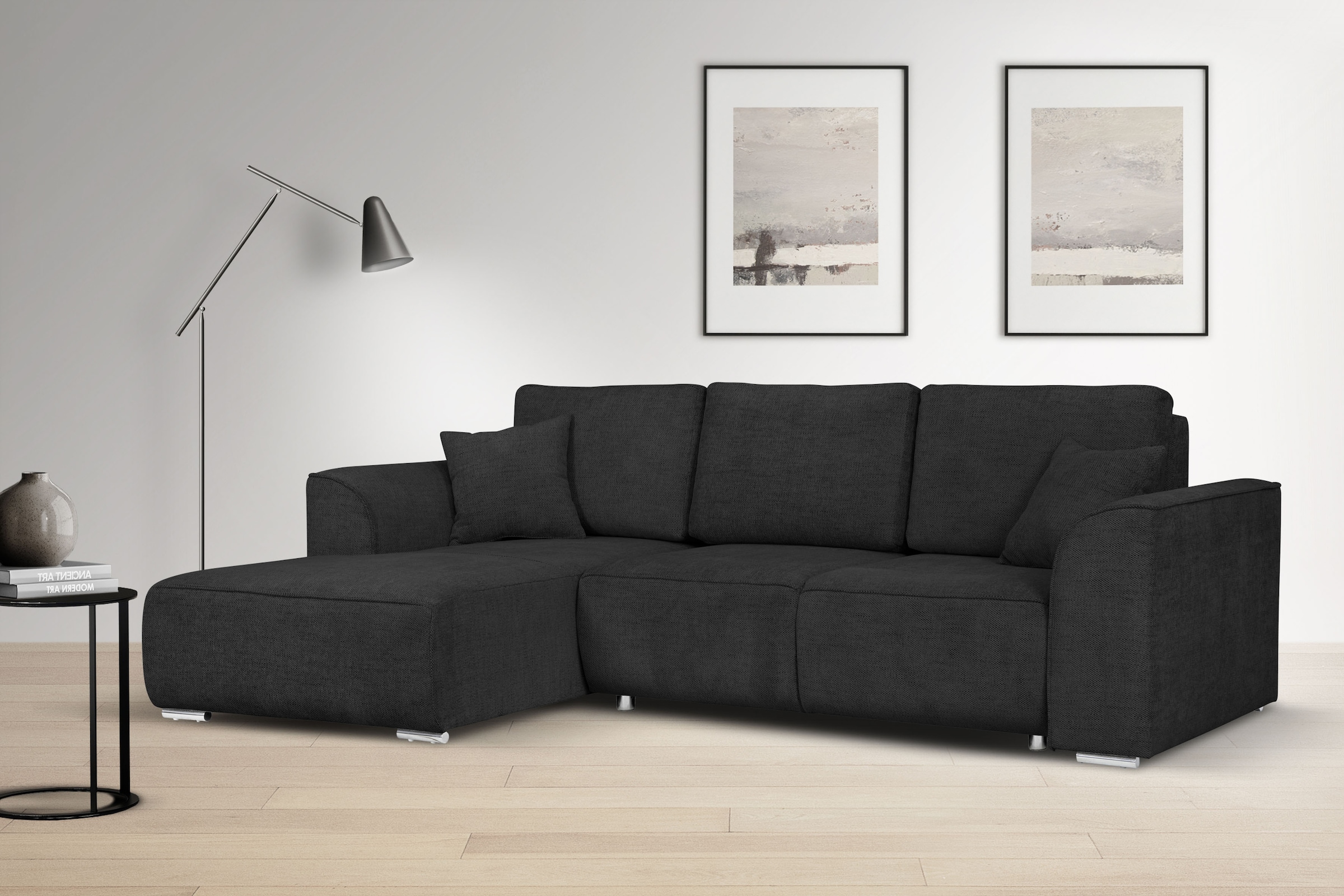 OTTO home Ecksofa "BEATRICE optionale Schlafsofa mit Bettkasten, B/T/H: 265/170/86 cm" L-Form, wahlweise auch mit Bettfunktion und Bettkasten