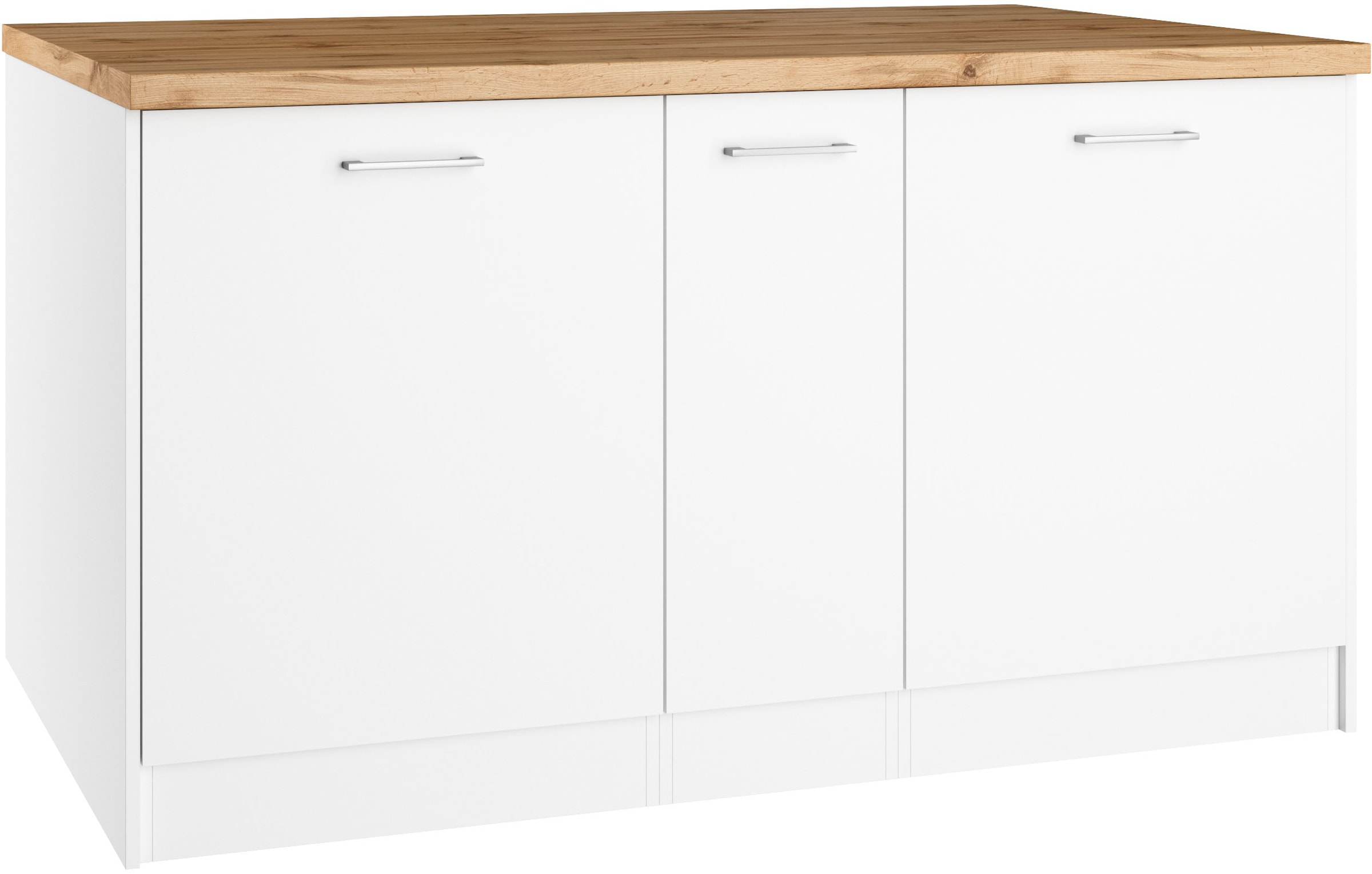 KOCHSTATION Kücheninsel »KS-Milan«, Stellmaß 153/100 cm, viel Stauraum, Lebensmittelpunkt: Küche