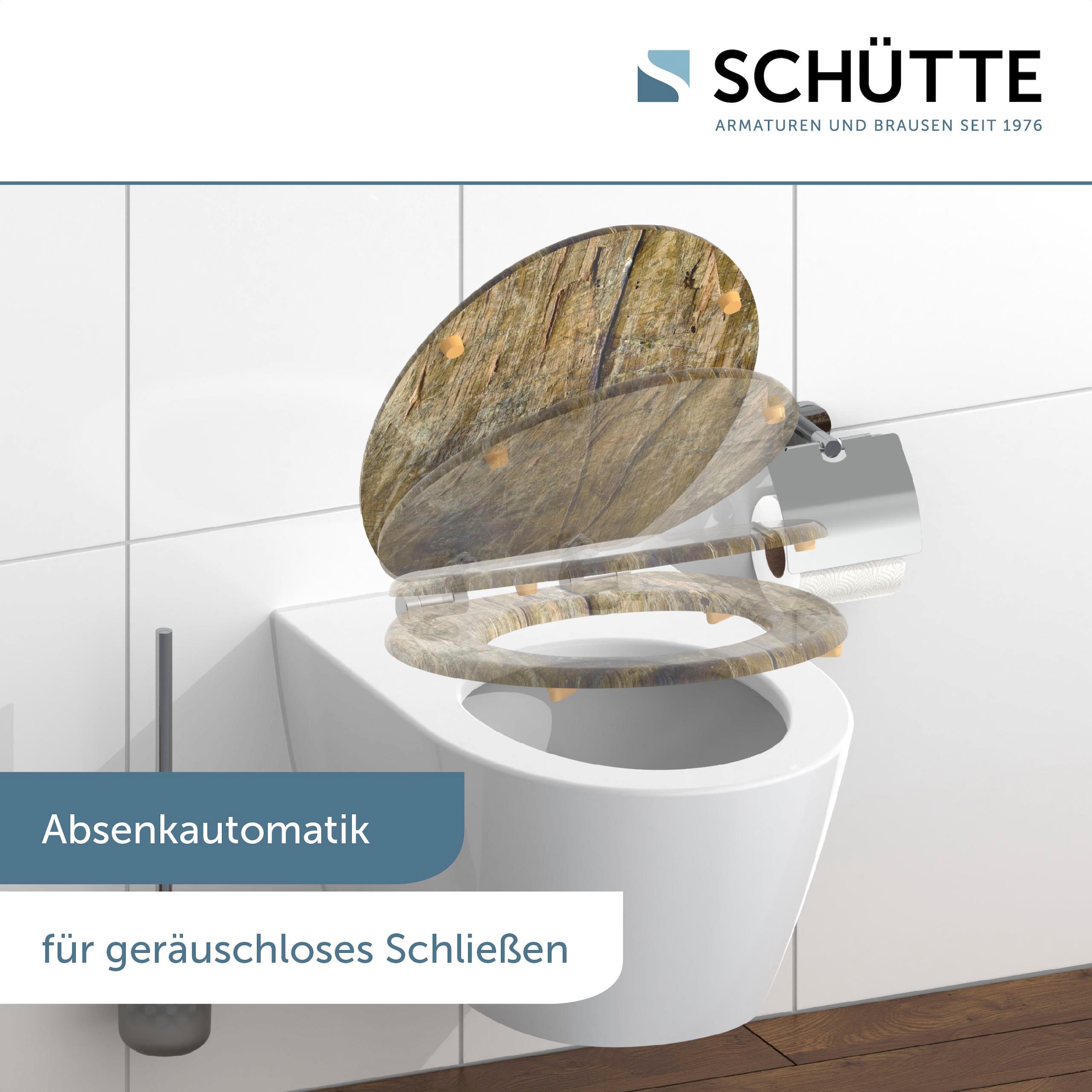 Schütte WC-Sitz »Solid Wood«, mit Absenkautomatik und Holzkern, MDF