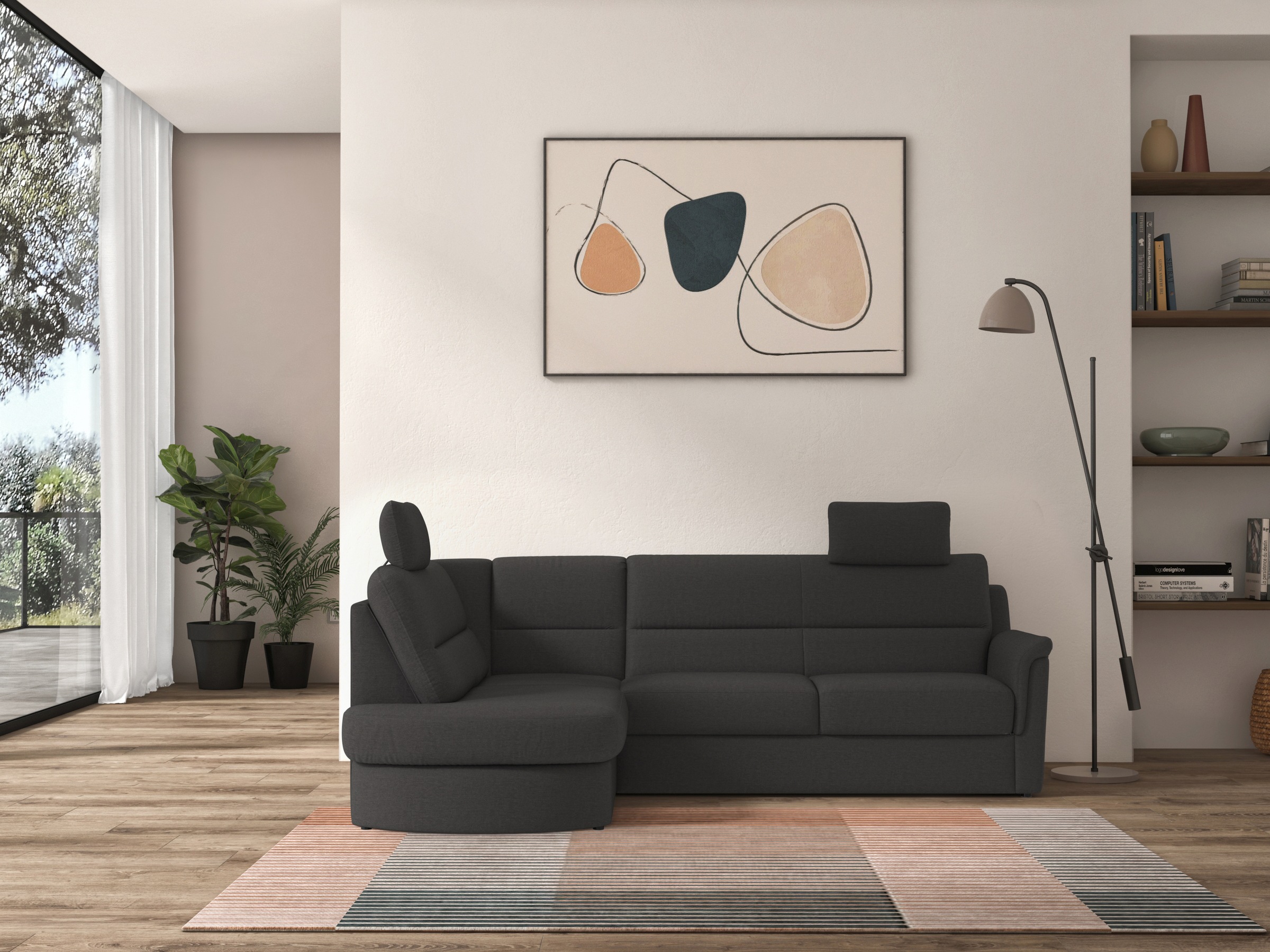 sit&more Ecksofa »Panini L-Form« wahlweise mit Bettfunktion und Bettkasten