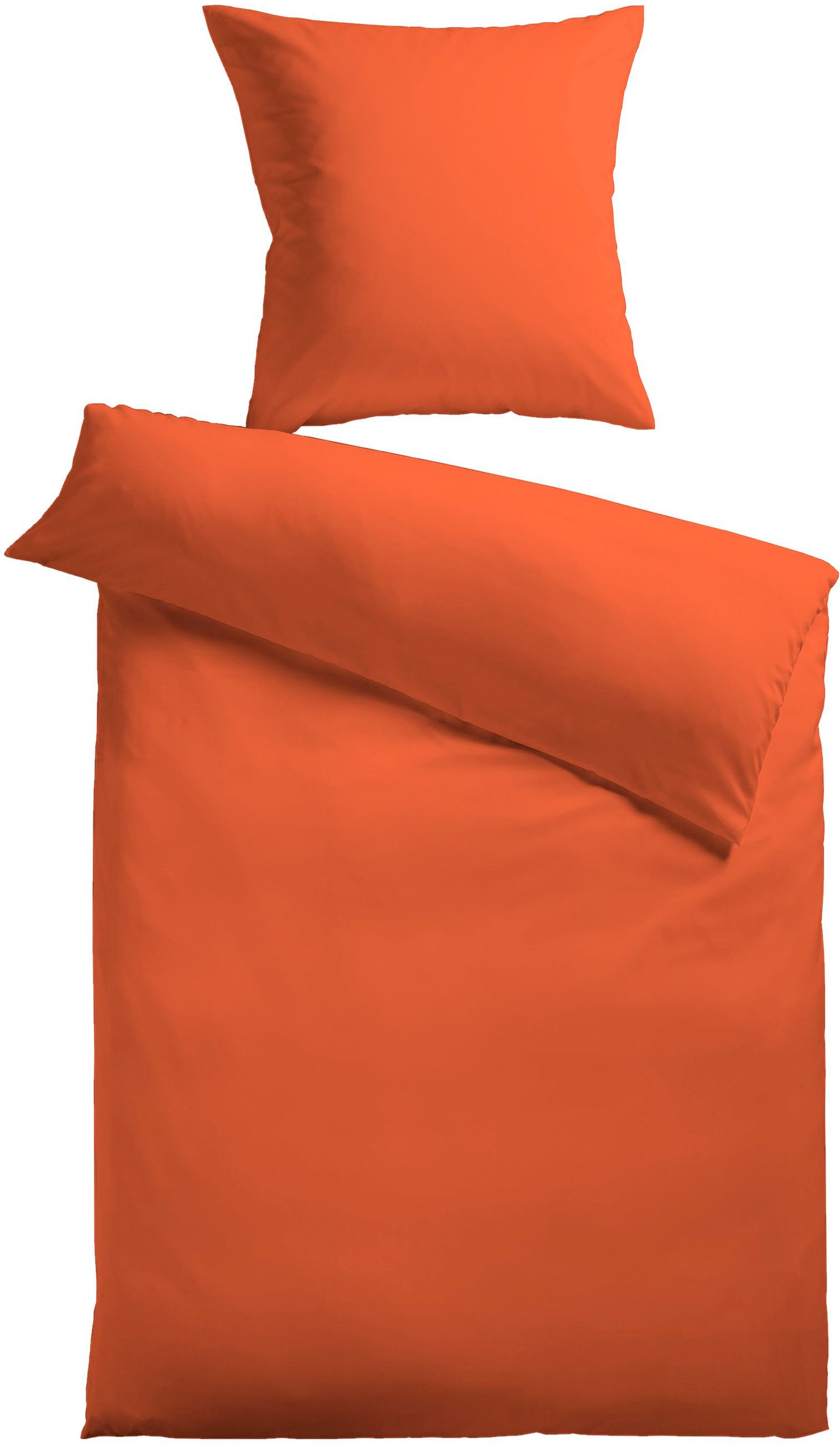 KiNZLER Bettwäsche "Mikrofaser Fleece" 2 Stk. Uni Farben, angenehm warm günstig online kaufen