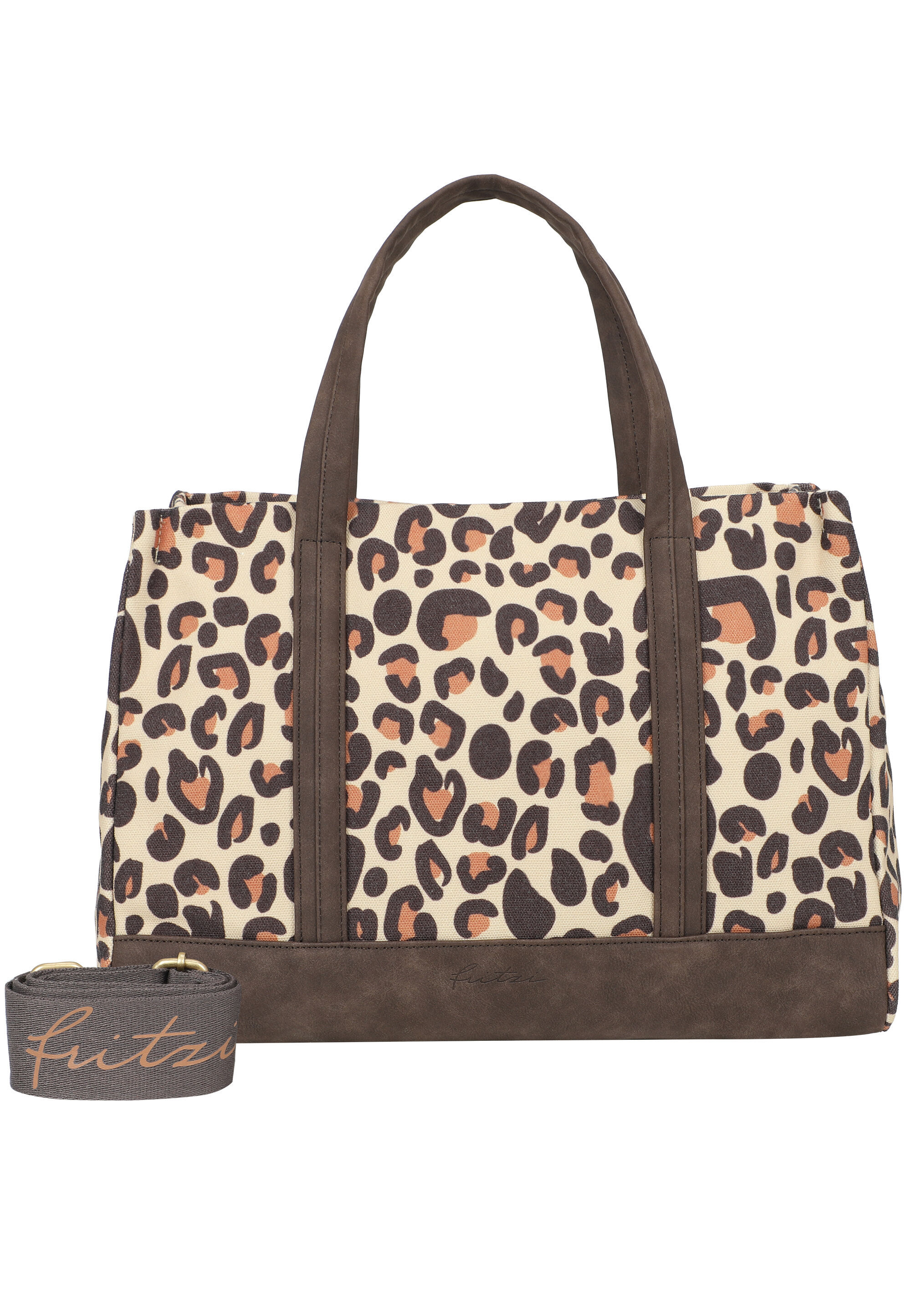 Fritzi aus Preußen Shopper "Easy Tote Limited Leo Camel" mit Leo-Print