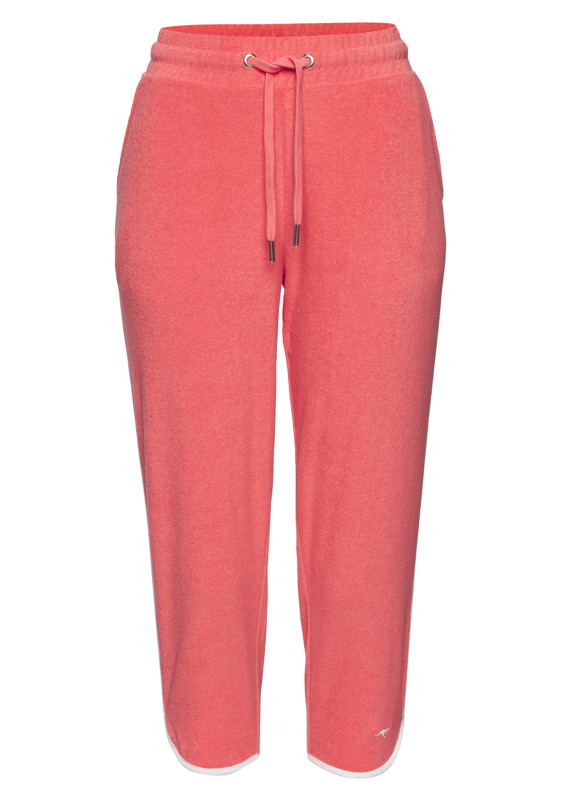 KangaROOS Relax-Caprihose  mit sportlichem Seitenstreifen und weichem Frottee Material