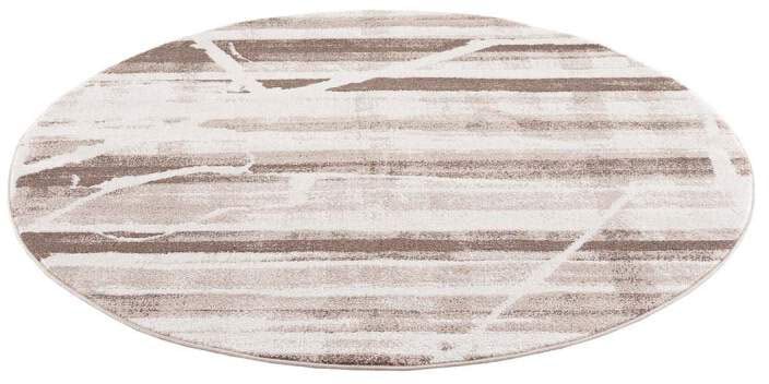 Carpet City Teppich »Moda« rund 11 mm Höhe Kurzflor, Streifen-Muster, Weicher Flor