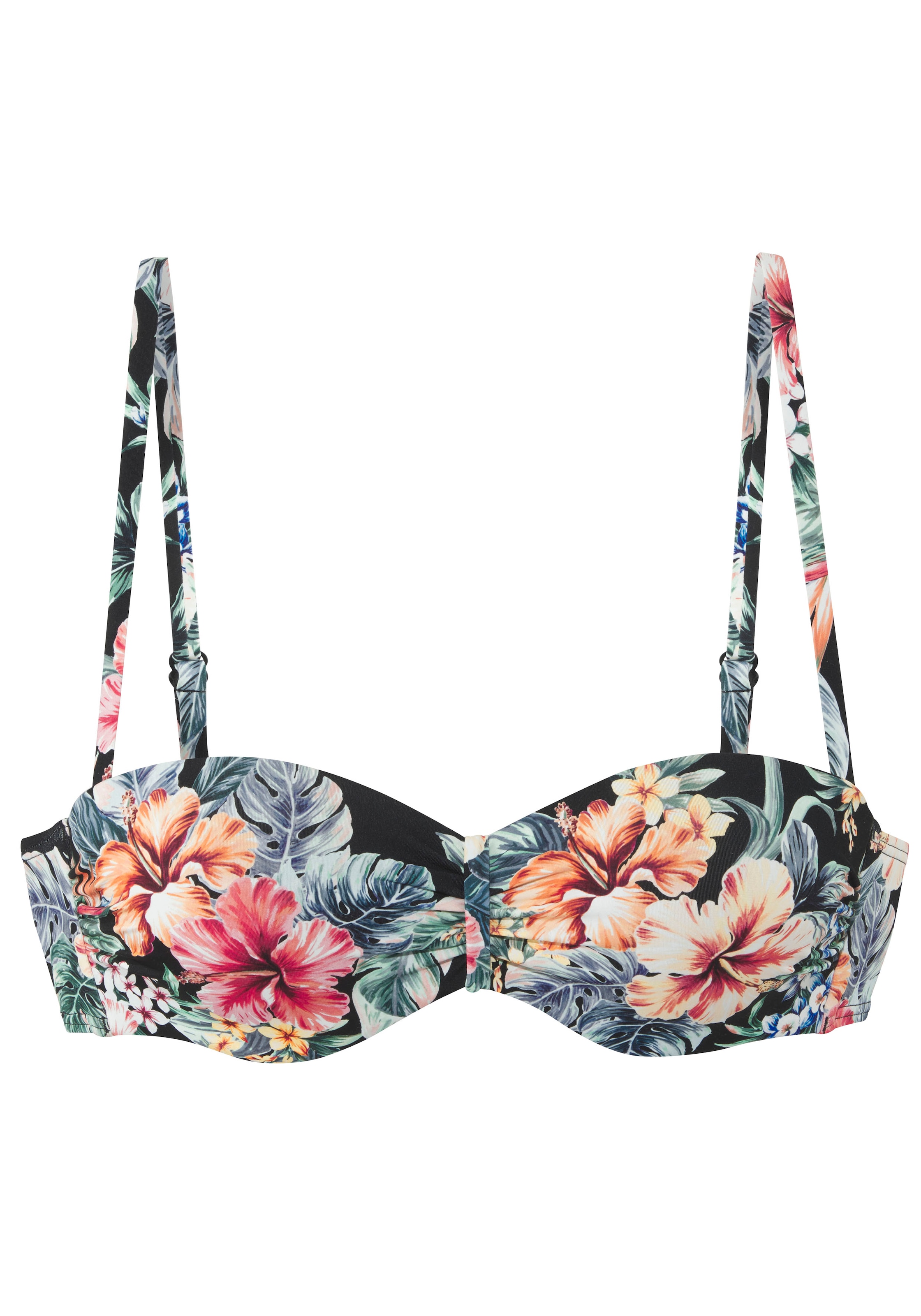 LASCANA Bügel-Bandeau-Bikini-Top »Salsa«, mit tollem Blumenprint