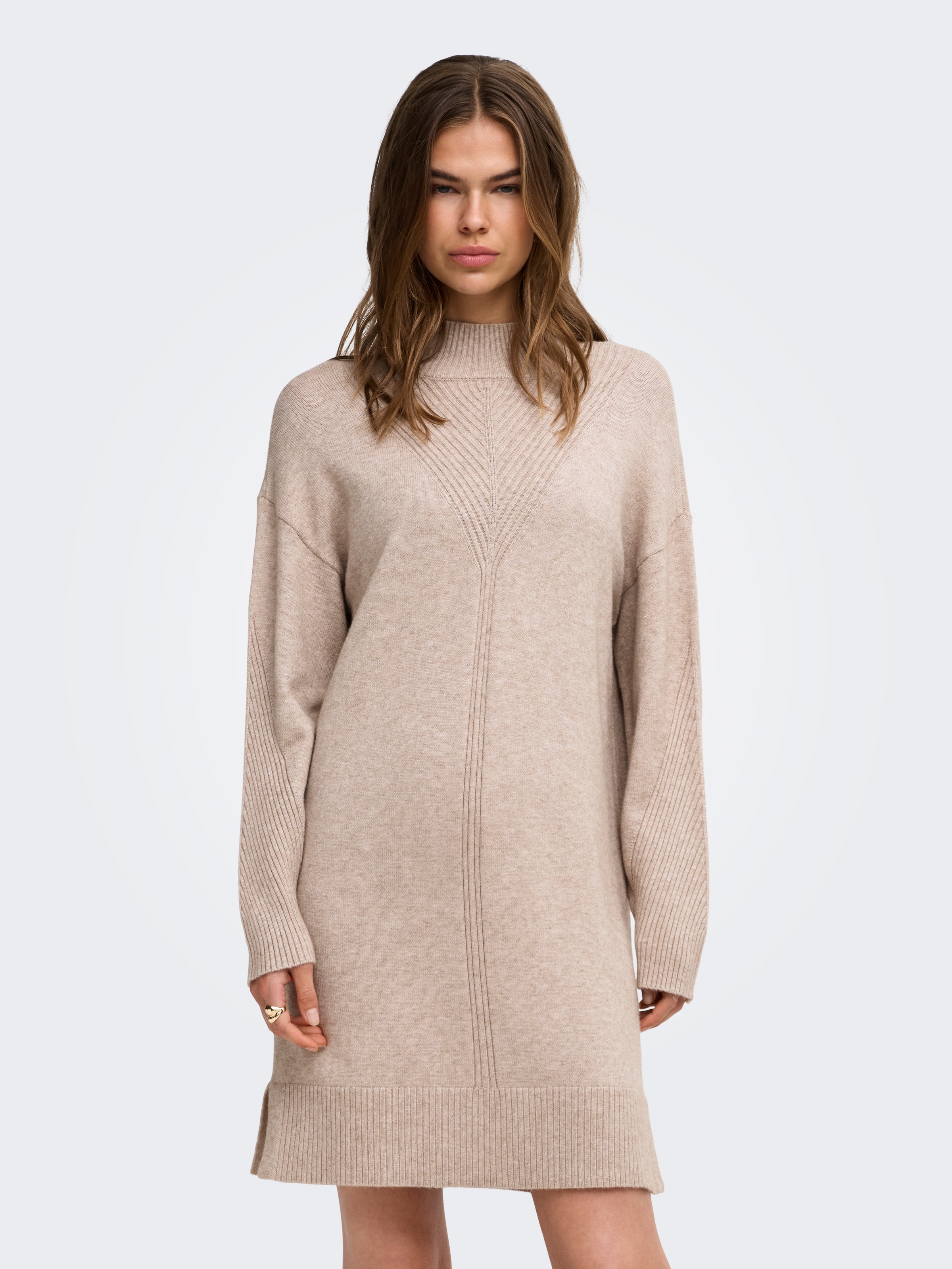 ONLY Strickkleid "ONLPRINCESS LS HIGHNECK DRESS KNT" Viskosemischung, regular fit