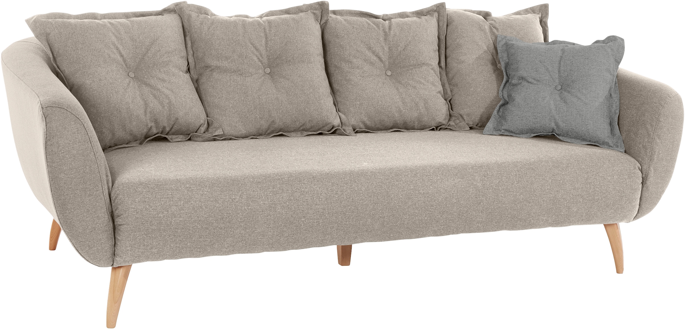 Home affaire 3-Sitzer »Baggio modern und romantisches Design, bequem«, Zierkissen inklusive