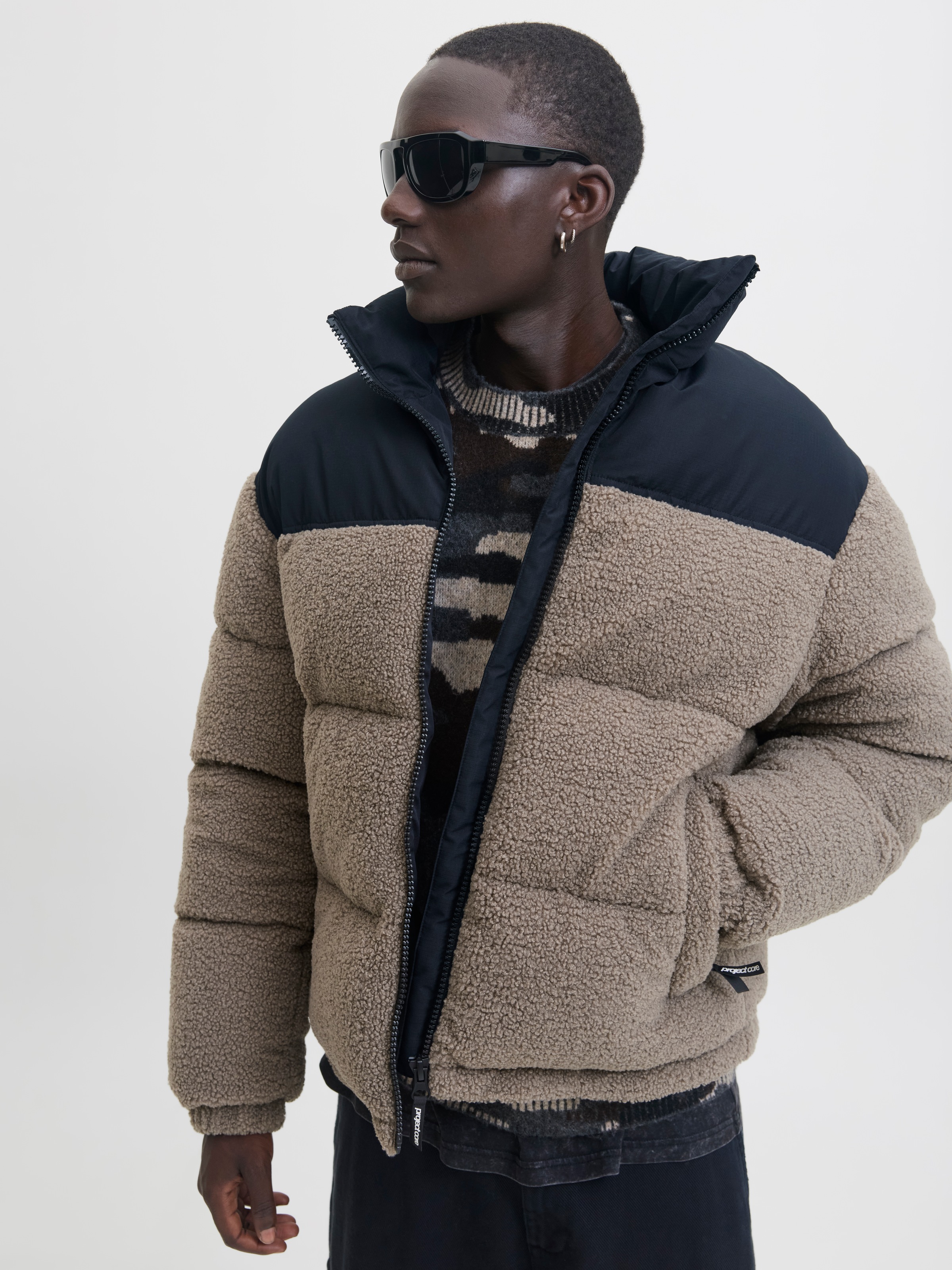 Jack & Jones Steppjacke "JCOFLARE TEDDY PUFFER JACKET" günstig online kaufen
