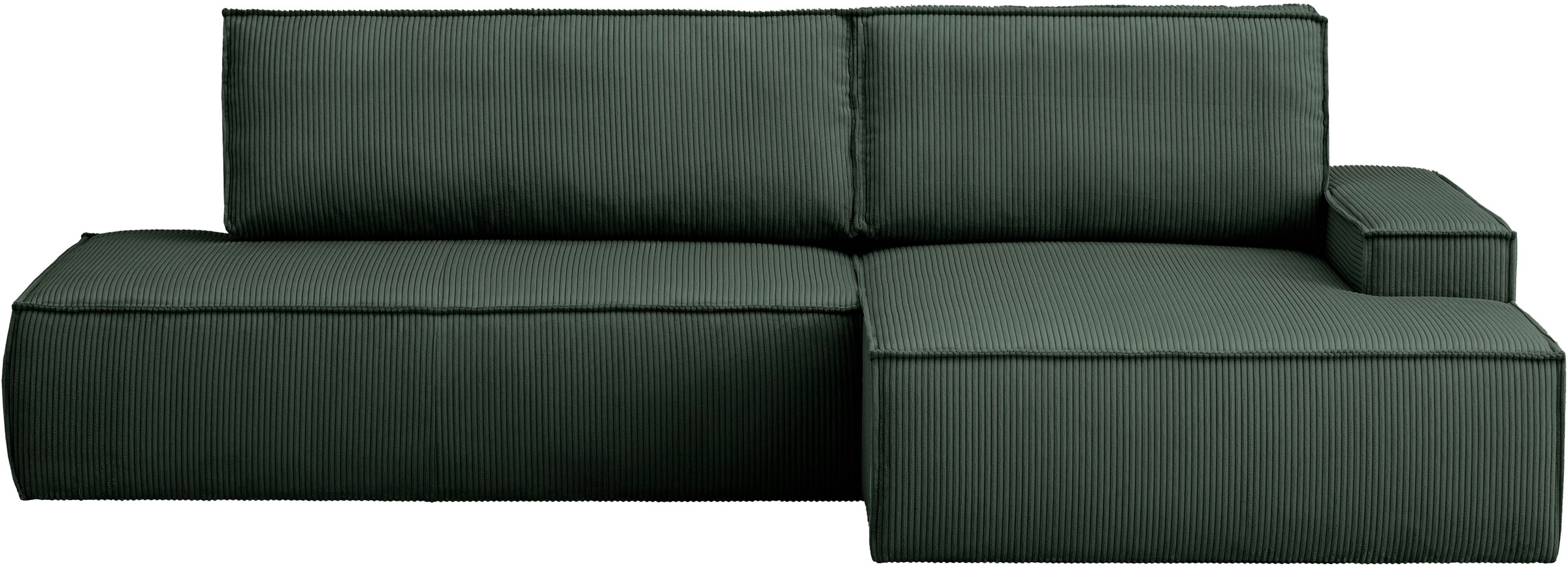 Home affaire Ecksofa »SHERWOOD, Schlafsofa in L-Form offen (275cm), Cord, Leinenoptik«, Schlaffunktion und Bettkasten, Kedernaht, hoher Sitz- & Liegekomfort