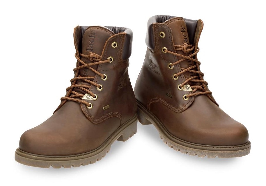 Panama Jack Schnürboots, Blockabsatz, Schnürstiefelette, Outdoorschuh mit Logoprägung