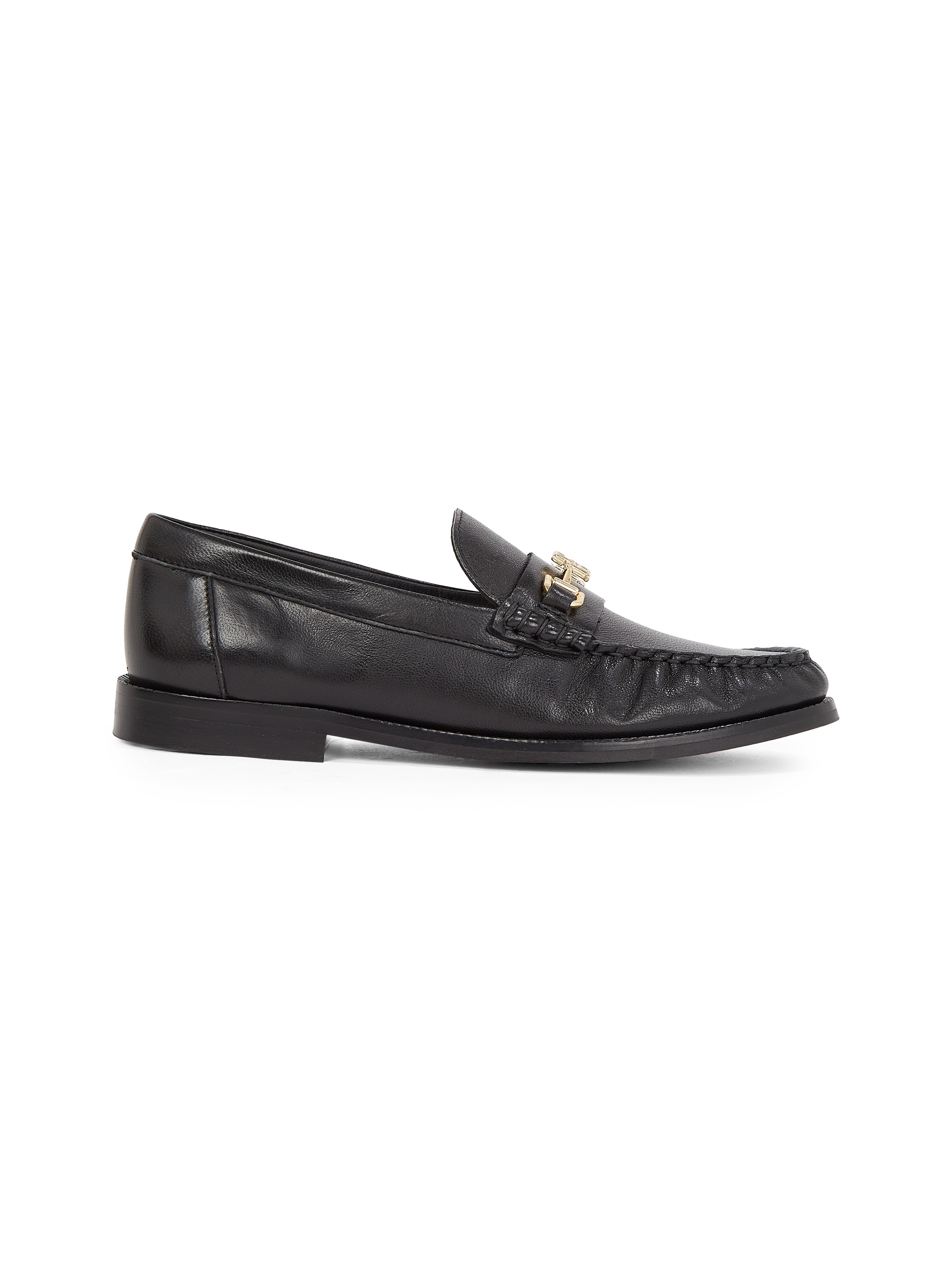 Tommy Hilfiger Loafer »SOFT LEATHER HORSEBIT LOAFER«, Blockabsatz, Businessschuh, Slipper mit TH-Schmuckelement