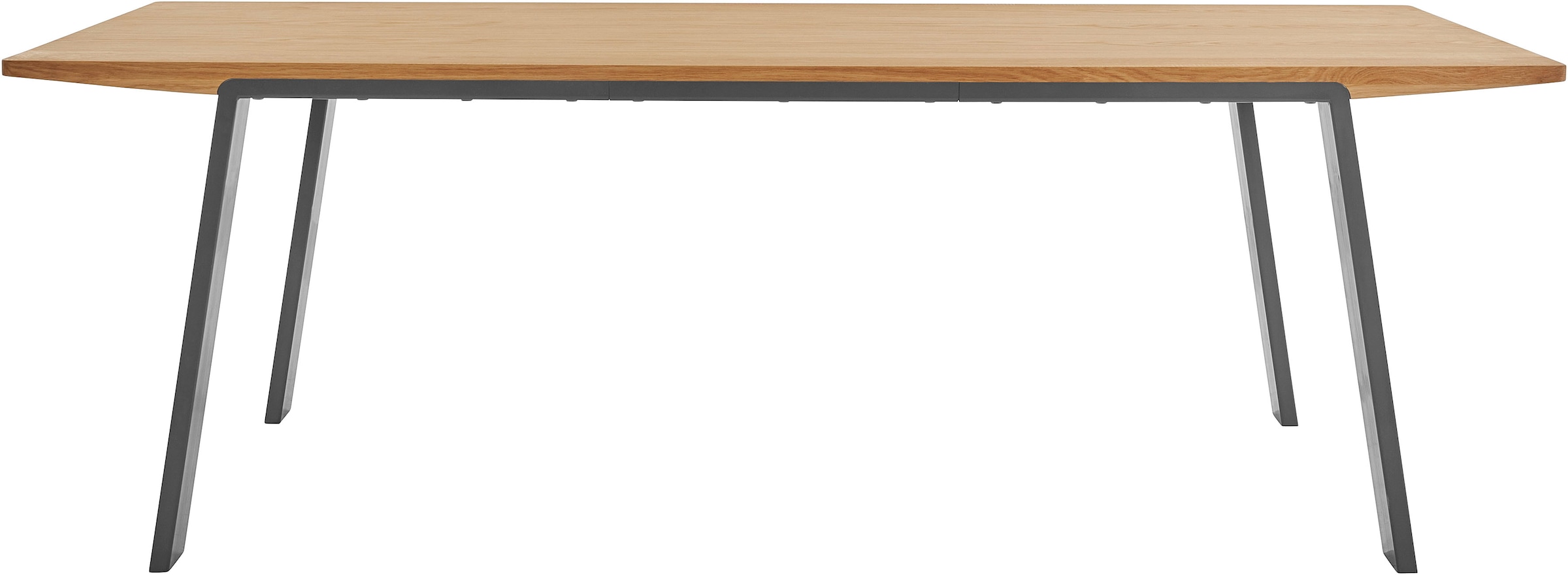 OTTO products Esstisch »Flemming«, Massivholz Eiche, 175 cm oder 225 cm, elegant gewölbte Tischplatte