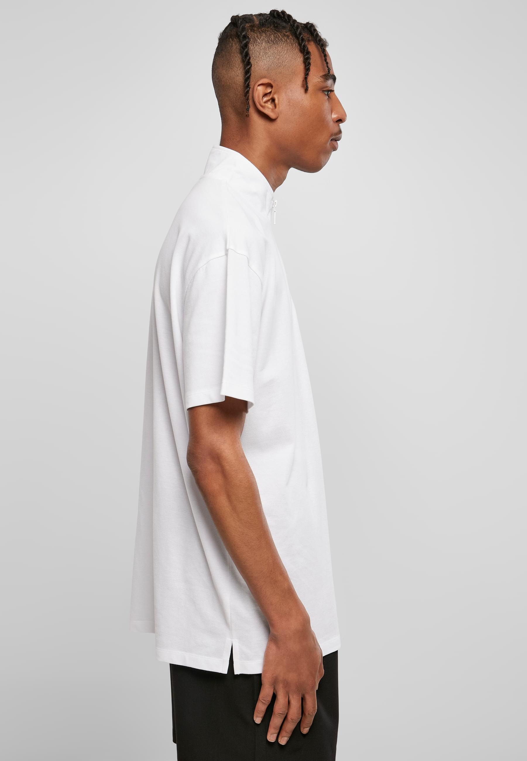 URBAN CLASSICS T-Shirt »Urban Classics Herren Boxy Zip Pique Tee«, (1 tlg.)