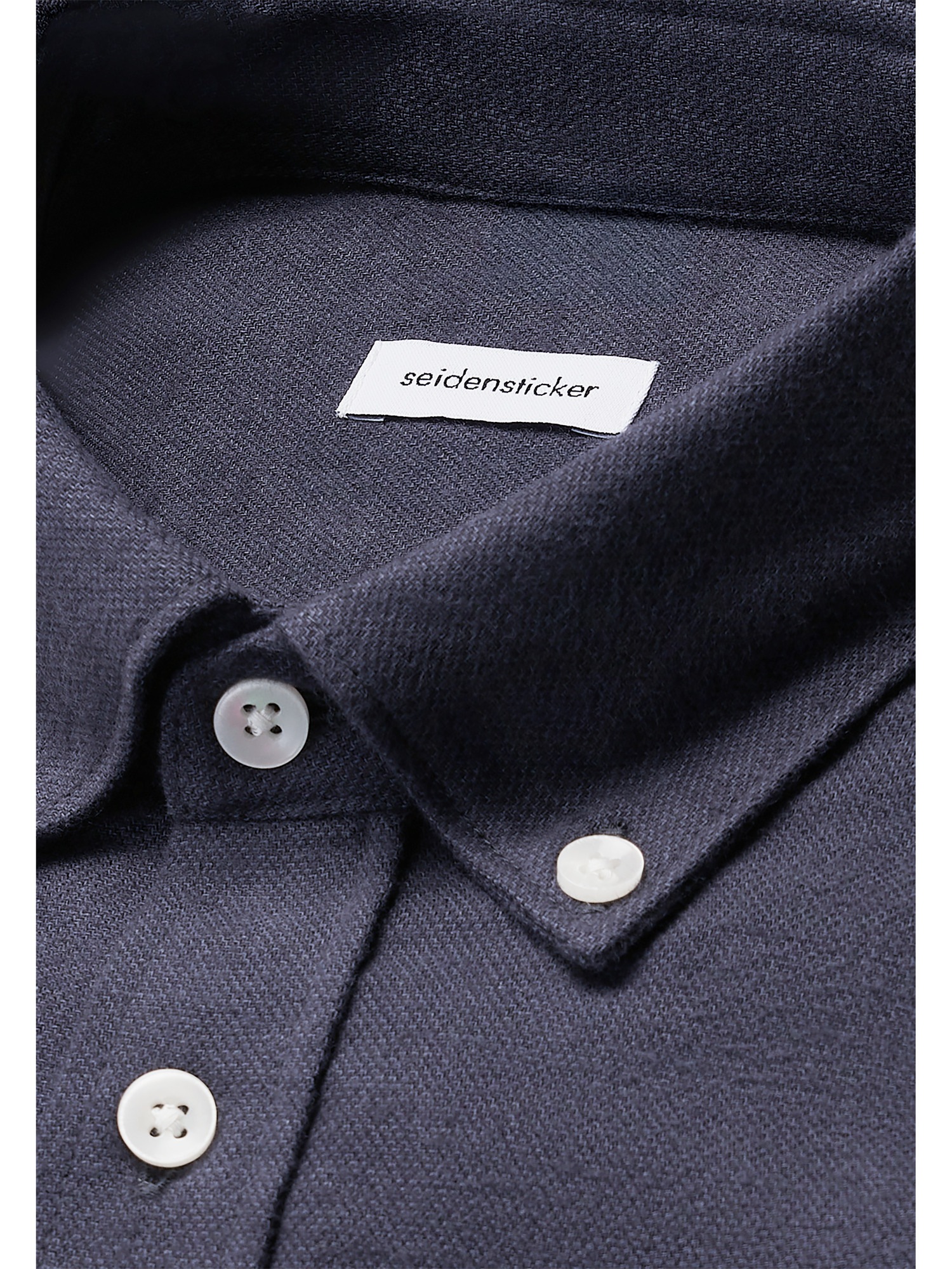 seidensticker Flanellhemd, Regular 1/1 Button-Down-Kragen Uni