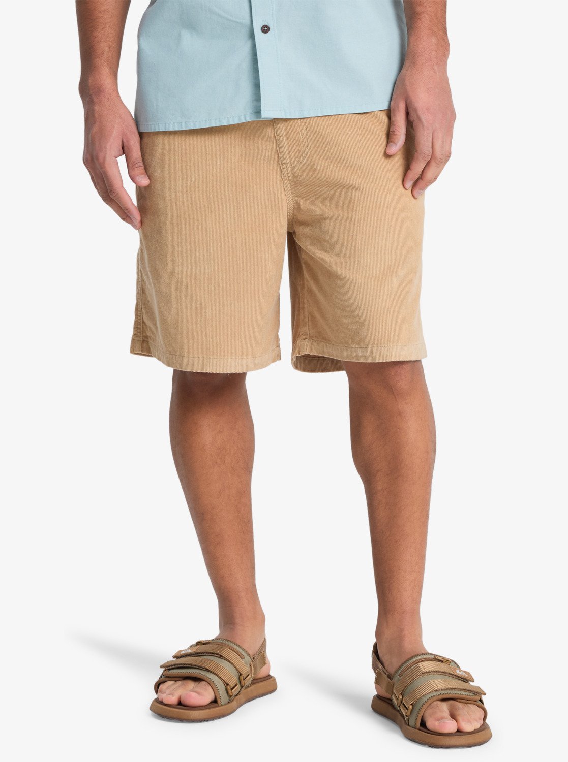 Quiksilver Shorts "TAXER CORD WS" mit Eingrifftaschen und Gesäßtaschen, knieumspielende Länge, unifarben
