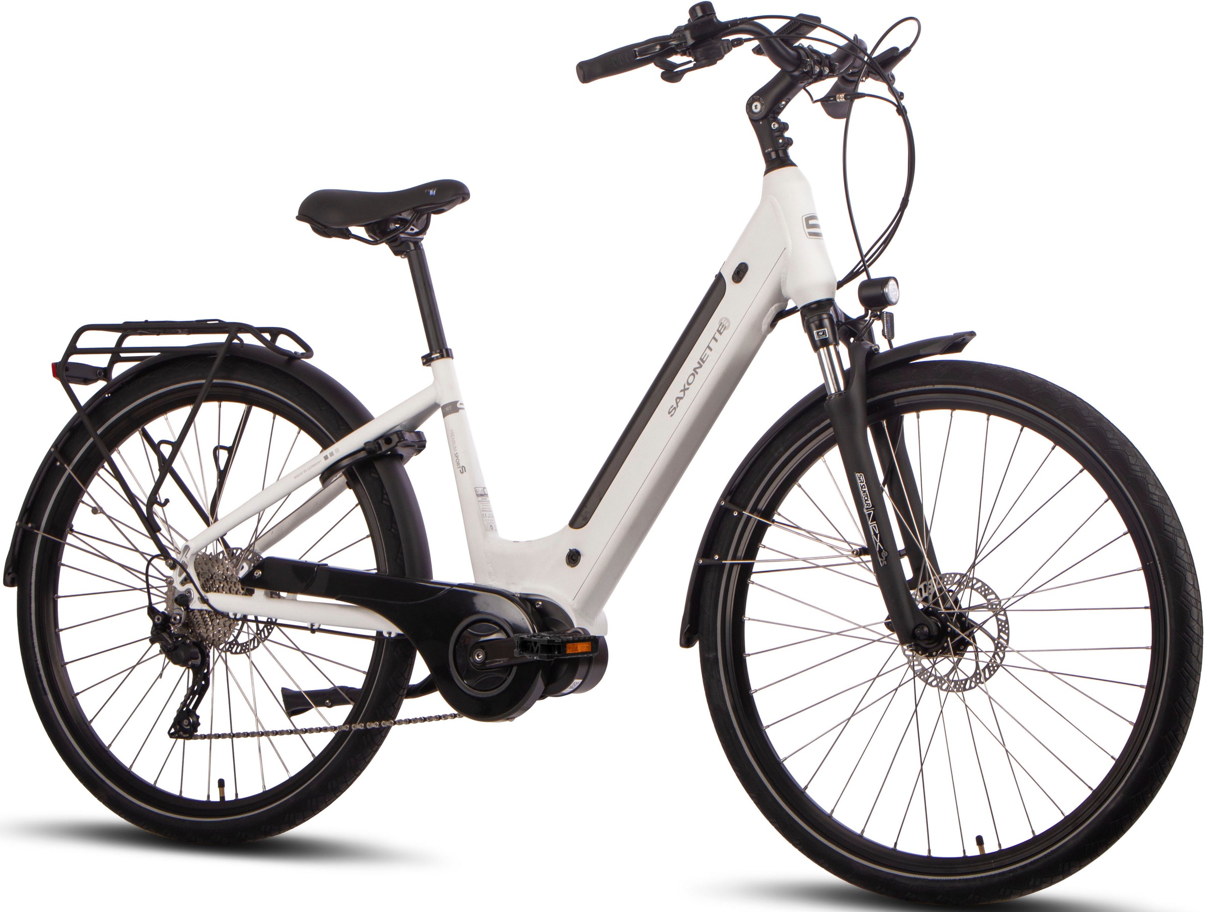 SAXONETTE E-Bike »Premium Sport (Wave)«, 10 Gang, Mittelmotor 250 W, Pedelec