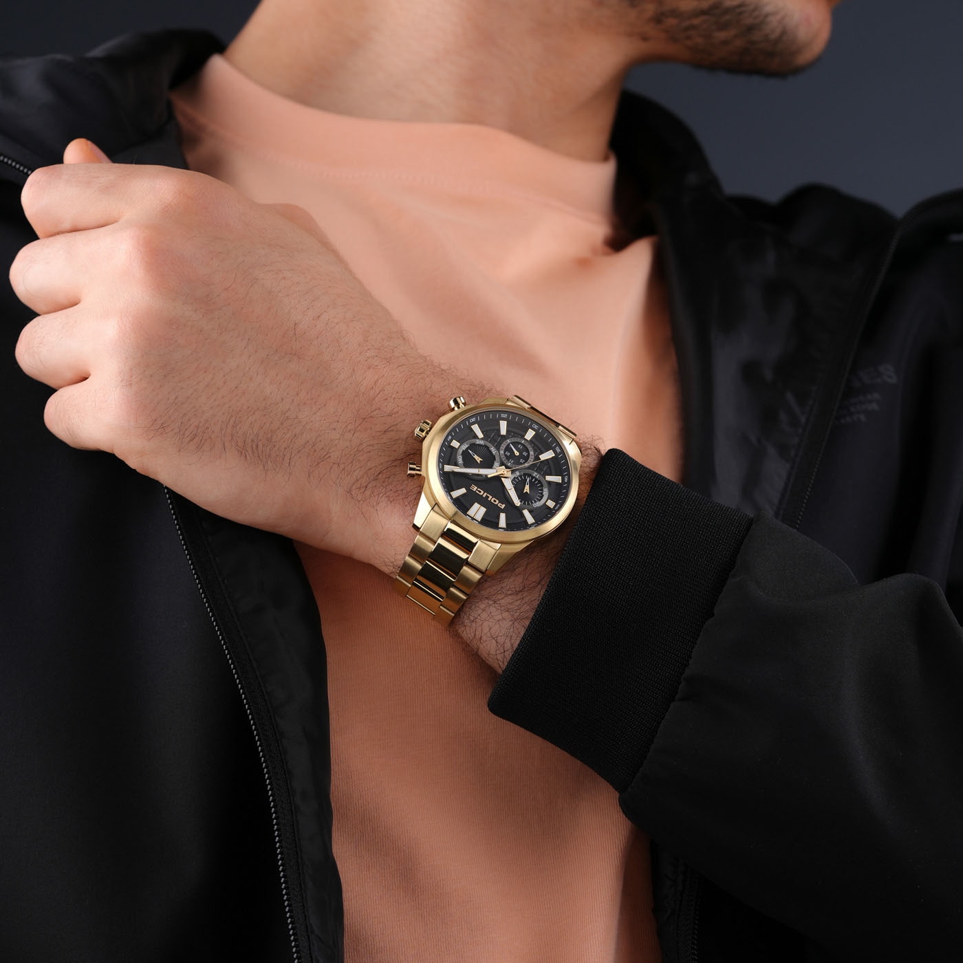 Police Multifunktionsuhr »RANGY«, Quarzuhr, Armbanduhr, Herrenuhr, Edelstahlarmband, analog