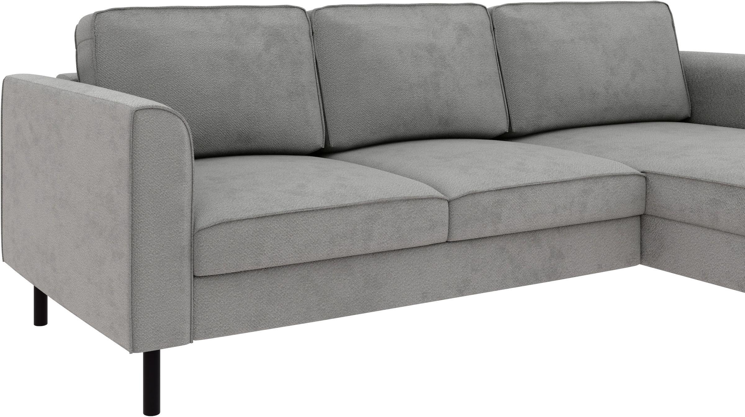 Home affaire Ecksofa »Booster Couch wahlweise mit Schlaffunktion und Bettkasten-auch in Cord«, Recamiere beidseitig montierbar, Sofa in L-Form, 232 cm