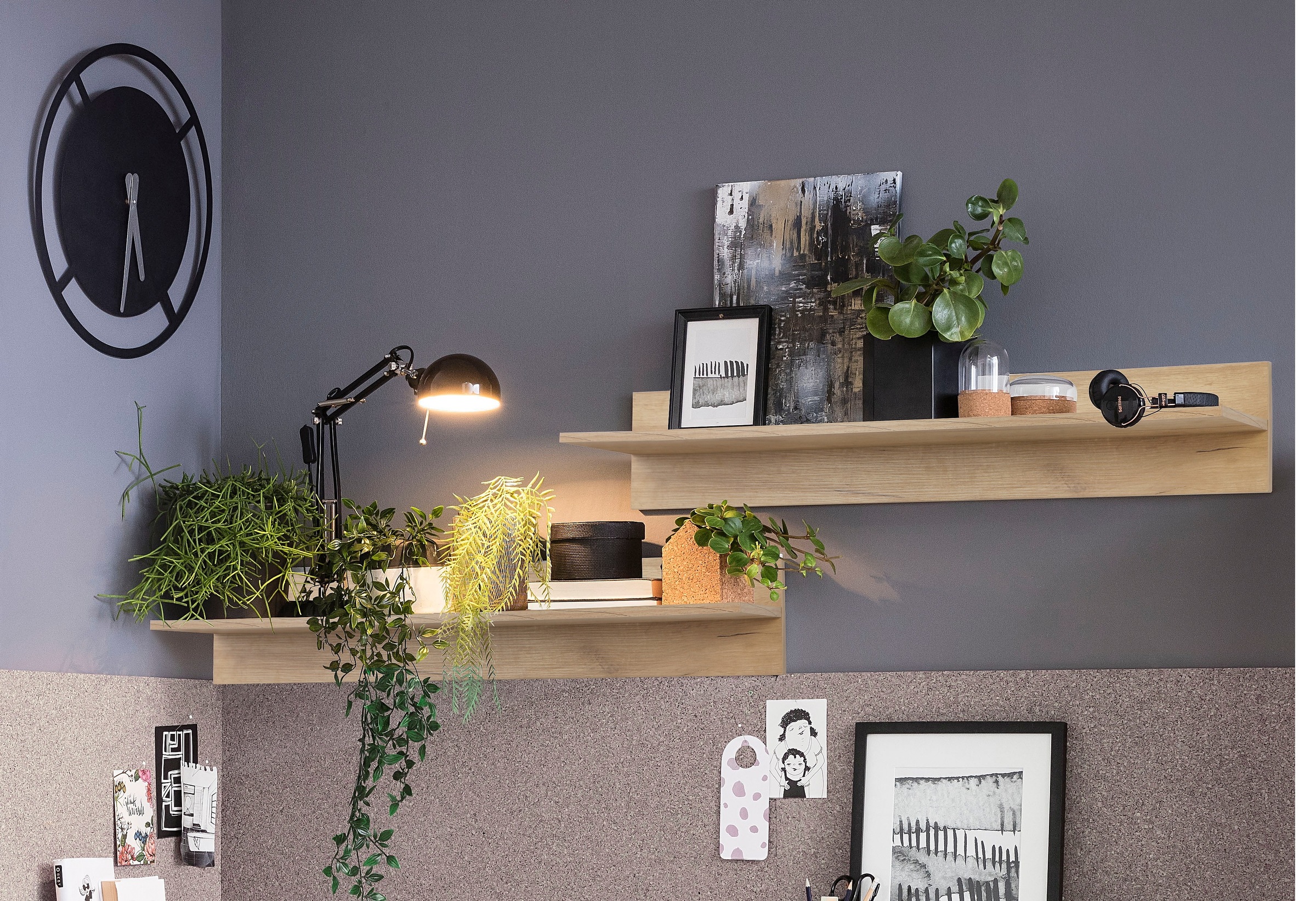 Places of Style Wandregal "Moid", Wandboard, Breite 50 oder 100 cm günstig online kaufen