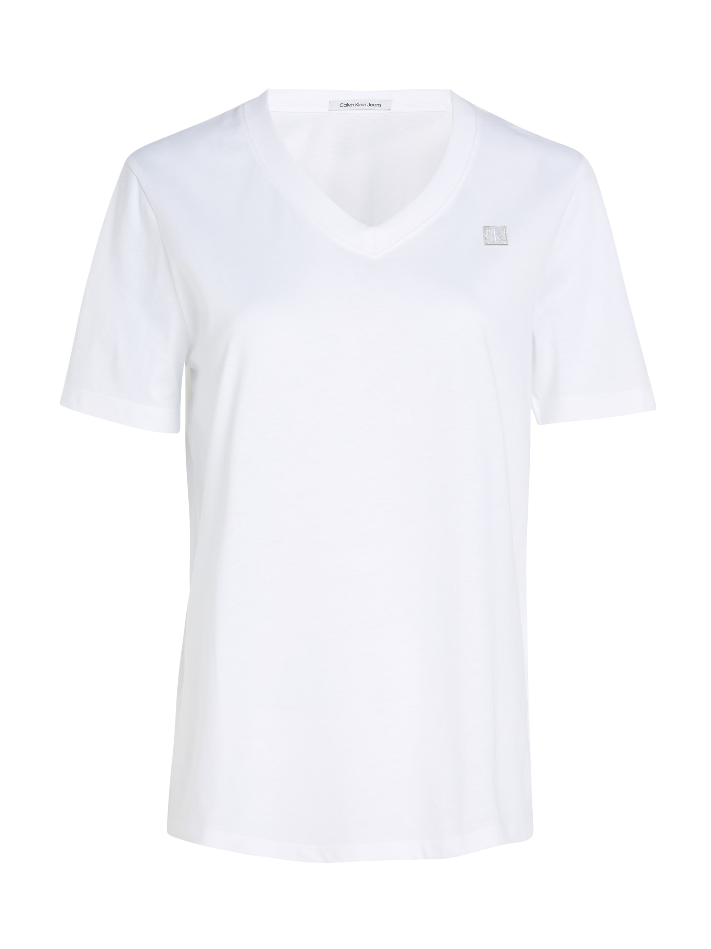 Calvin Klein Jeans T-Shirt »CK EMBRO BADGE V-NECK TEE«, mit Logomarkenlabel