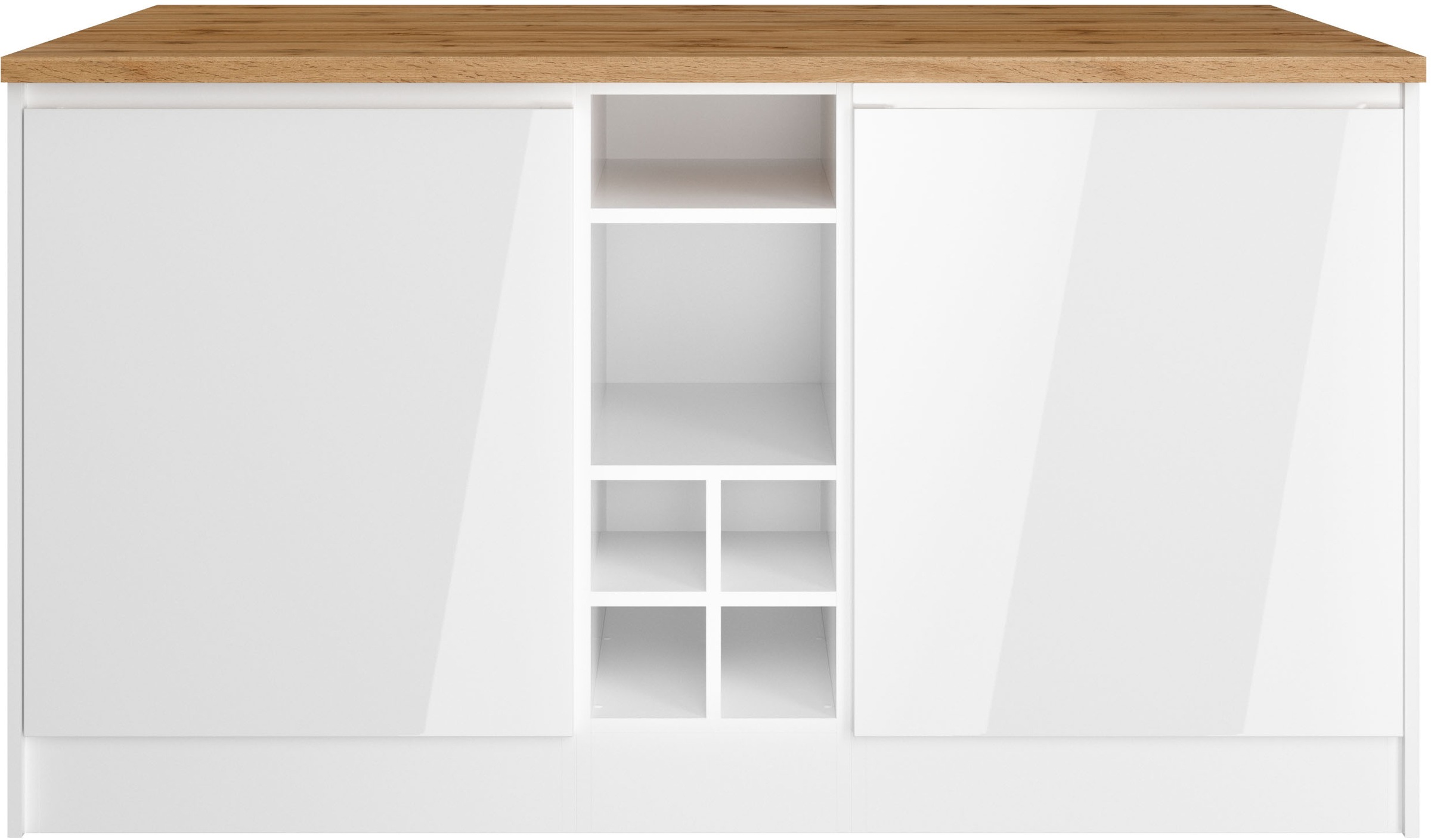 HELD MÖBEL Kücheninsel "Virginia", Breite 153 cm, MDF-Fronten, Flaschenrega günstig online kaufen
